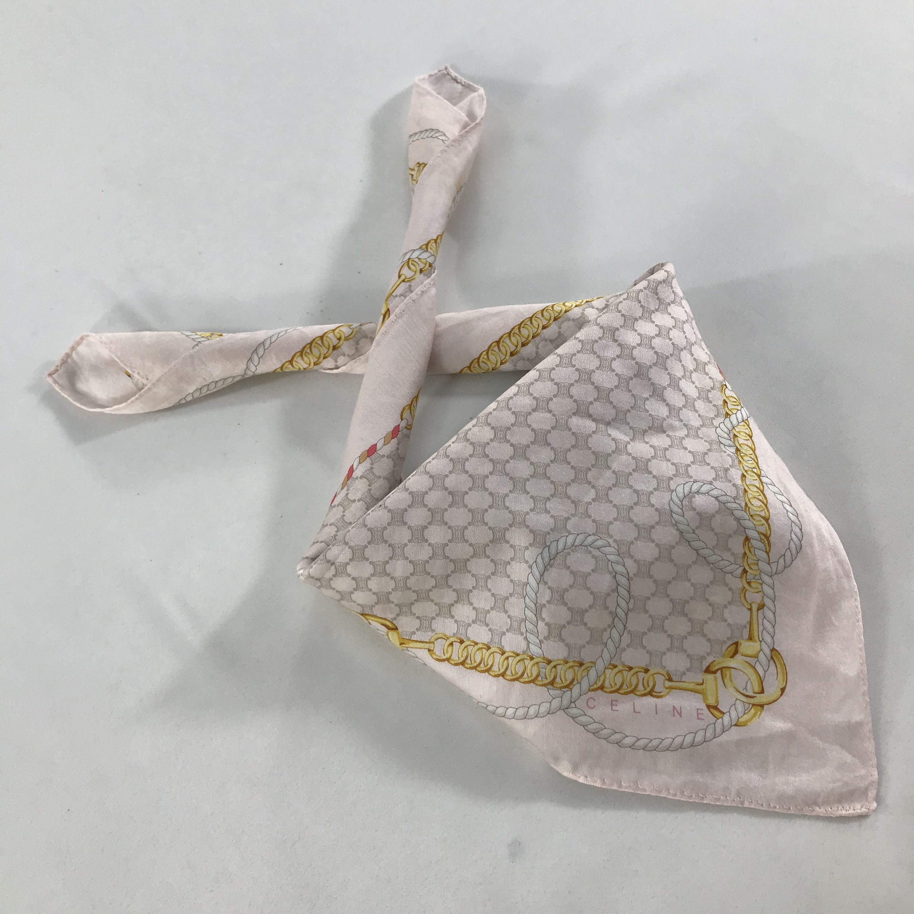 Celine × Vintage Celine Bandana / Handkerchief / Neckerchief - S1738 Size ONE SIZE - 4 Thumbnail