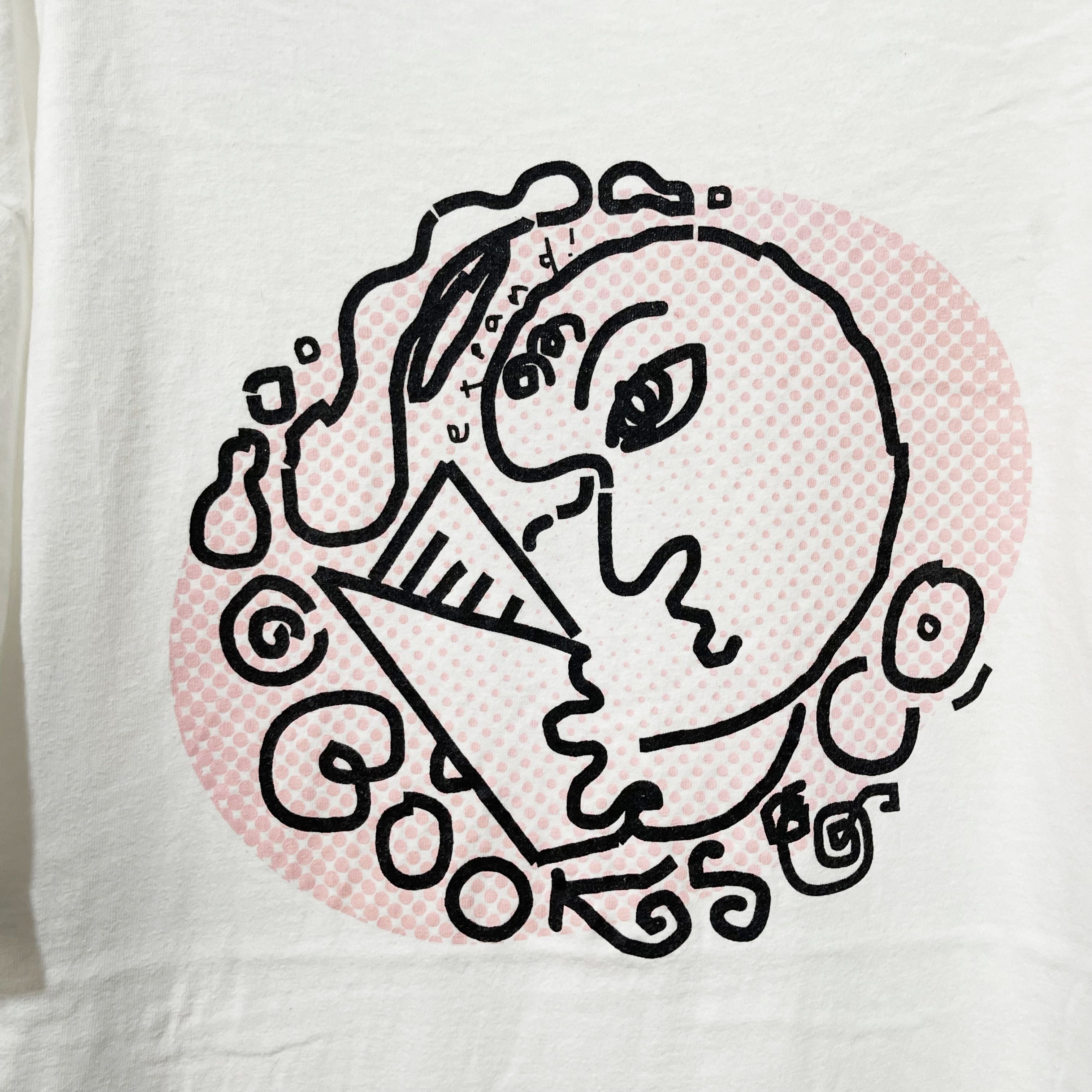 Vintage Vintage 90s Abstract Face T-Shirt Size US L / EU 52-54 / 3 - 2 Thumbnail