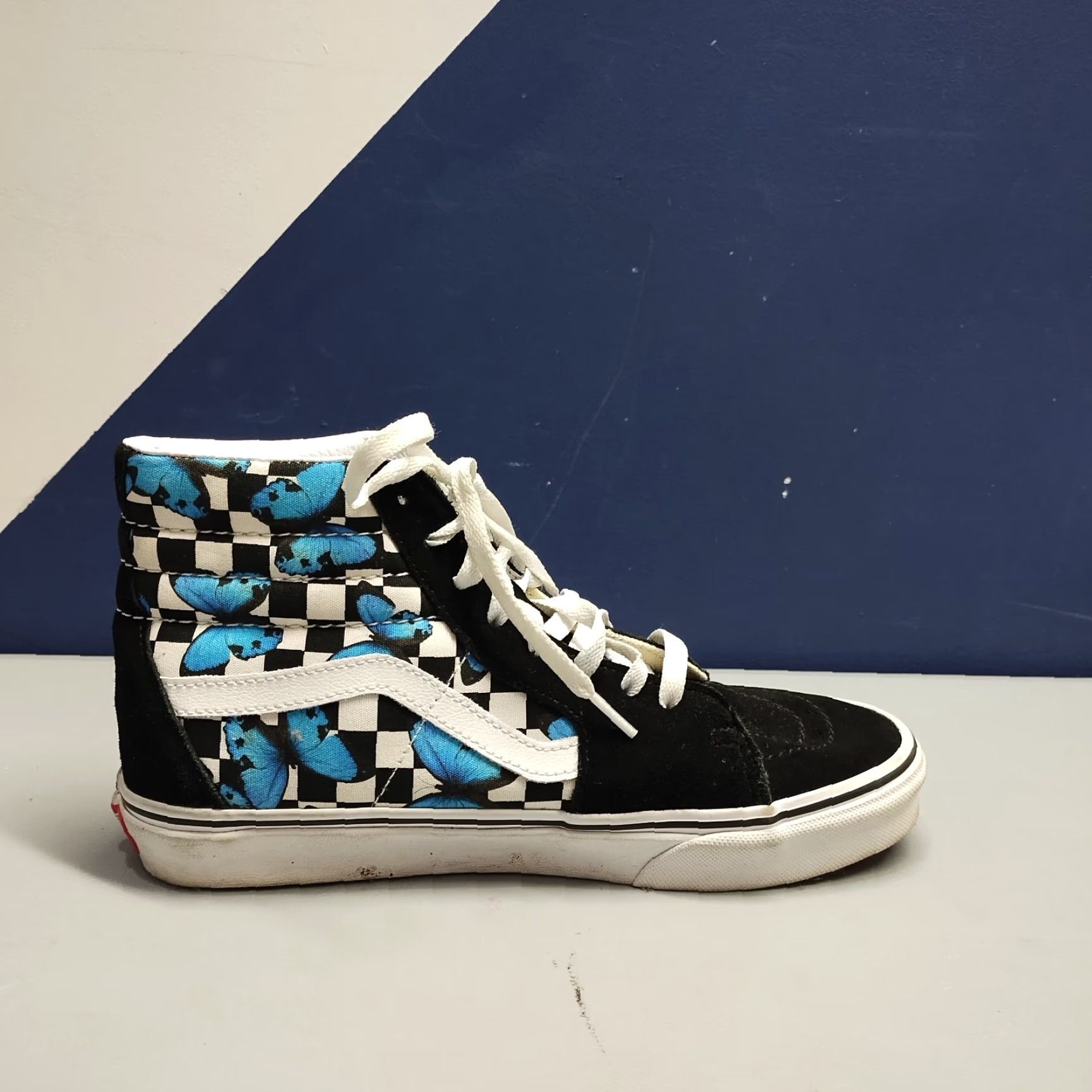 Vans VANS High Top Athletic Sneakers Unisex Size 8.5 Multi Butterfly Printed Round Toe Mens Size US M / EU 48-50 / 2 - 7 Thumbnail