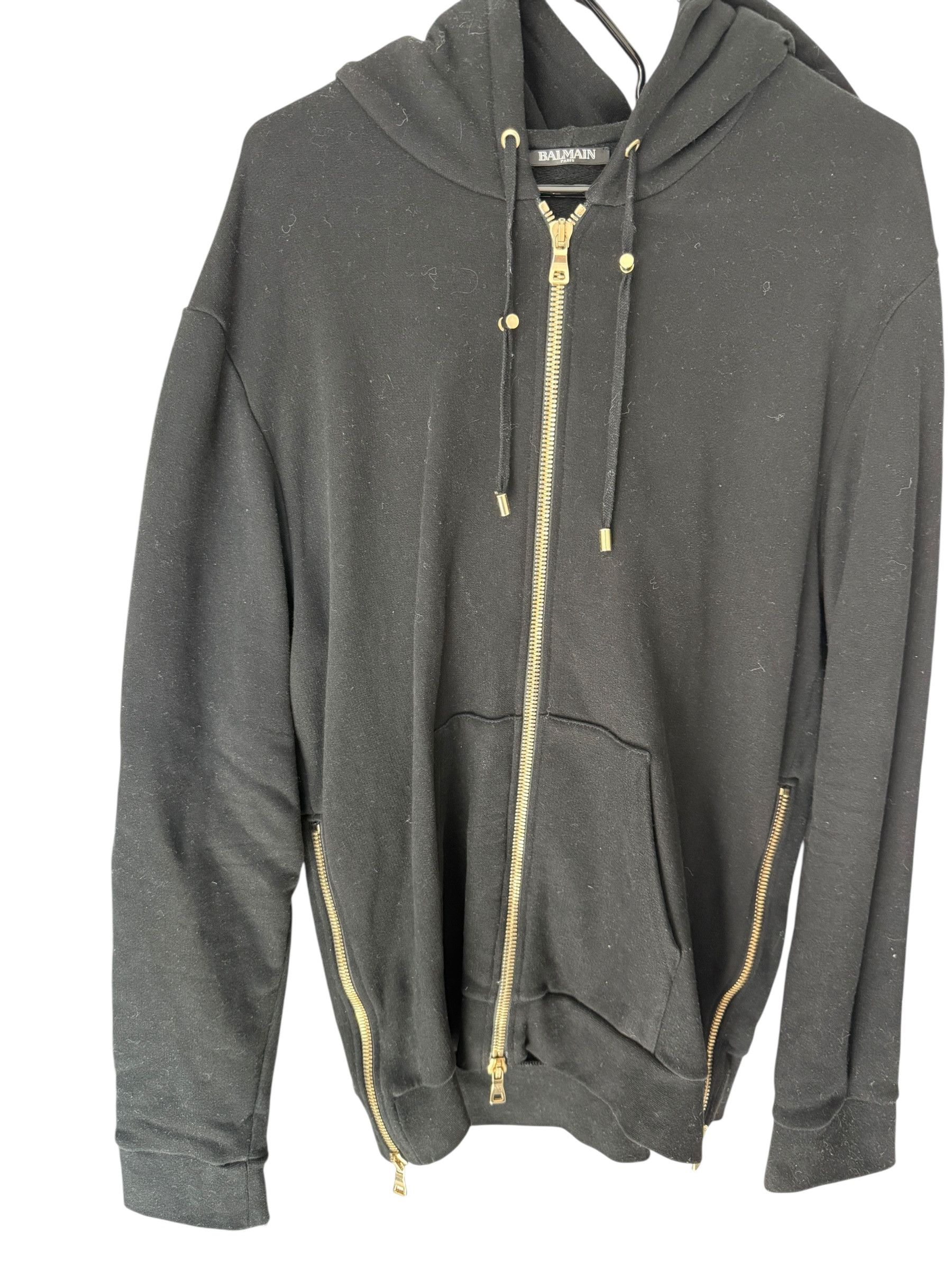 Balmain Balmain Tiger Graphic Zip Hoodie – Black/Gold (Size XL) Size US XL / EU 56 / 4 - 2 Thumbnail