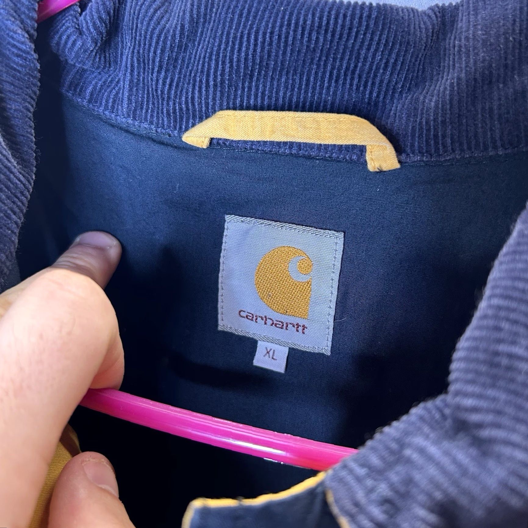 Carhartt Wip Carhartt WIP Work In Progress Clark Jacket Two Tone Corduroy Collar Fits Medium Jacket Mens Regular Corduroy Yellow Two Tone 90s? Size US M / EU 48-50 / 2 - 7 Thumbnail
