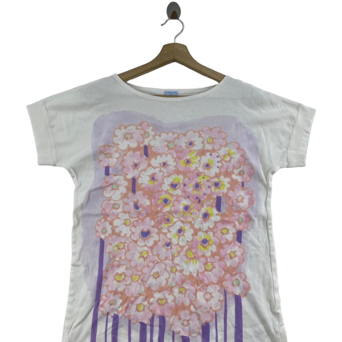 Tsumori Chisato TSUMORI CHISATO ROOM Japanese Brand Flowers Print White Size S / US 4 / IT 40 - 2 Thumbnail