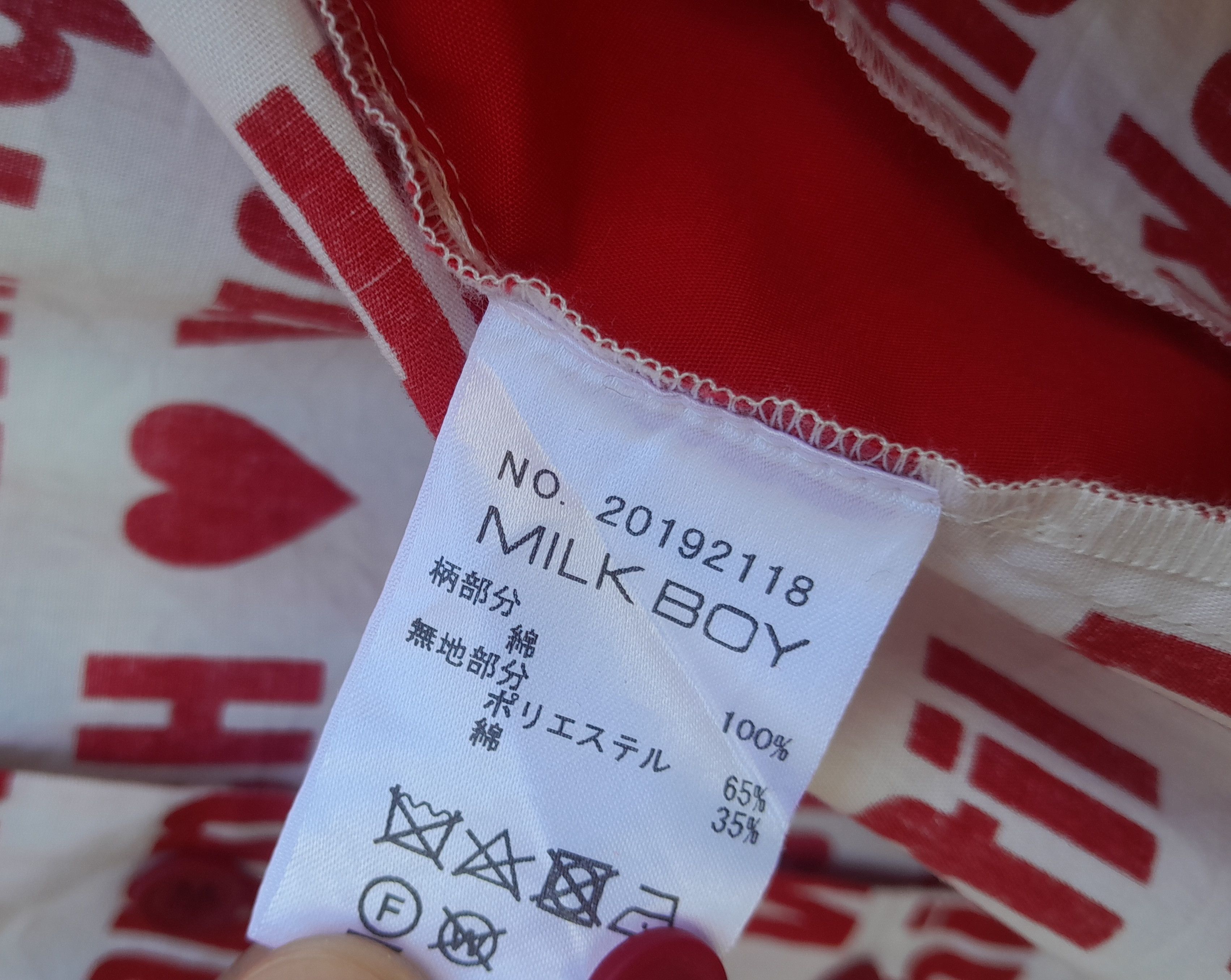 Japanese Brand MILKBOY Harajuku Tokyo Typography Heart Men Fit S to M Size US S / EU 44-46 / 1 - 10 Thumbnail