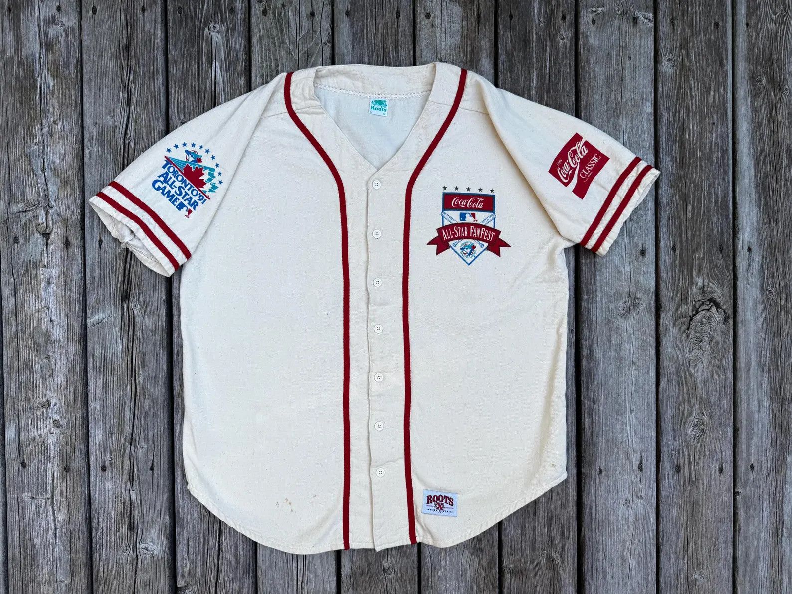 Roots Vintage 1991 Toronto Blue Jays 91 Fan Fest Baseball Shirt Size US L / EU 52-54 / 3 - 2 Thumbnail