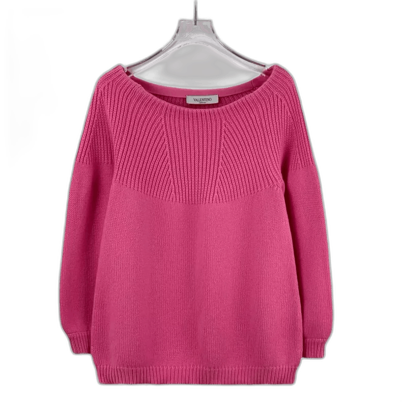 Valentino Pink Wool Knit Long Sleeve Sweater Size M / US 6-8 / IT 42-44 - 1 Thumbnail