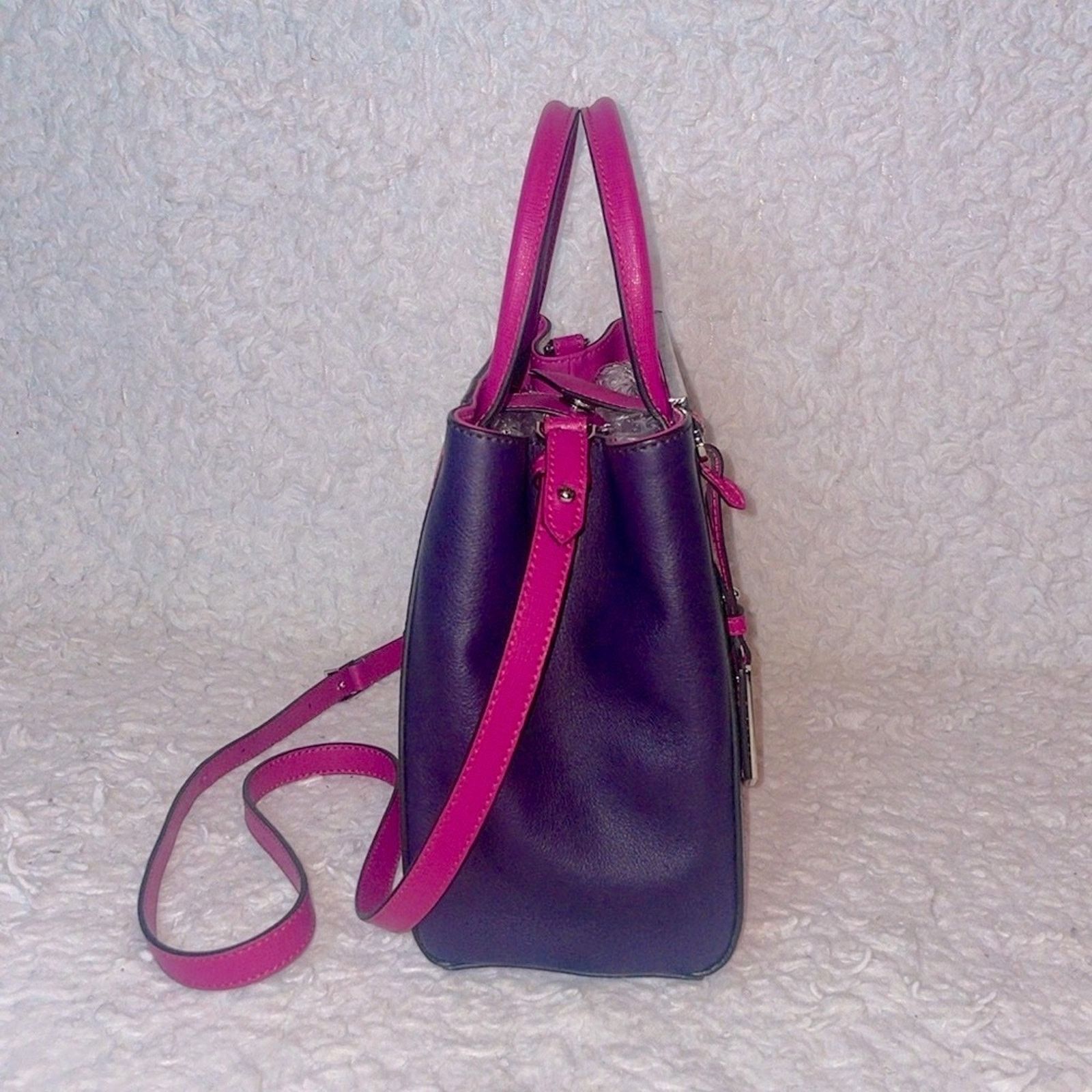 Fendi Fendi 2Jours Petite Geometric Satchel Magenta Multi Size ONE SIZE - 5 Thumbnail