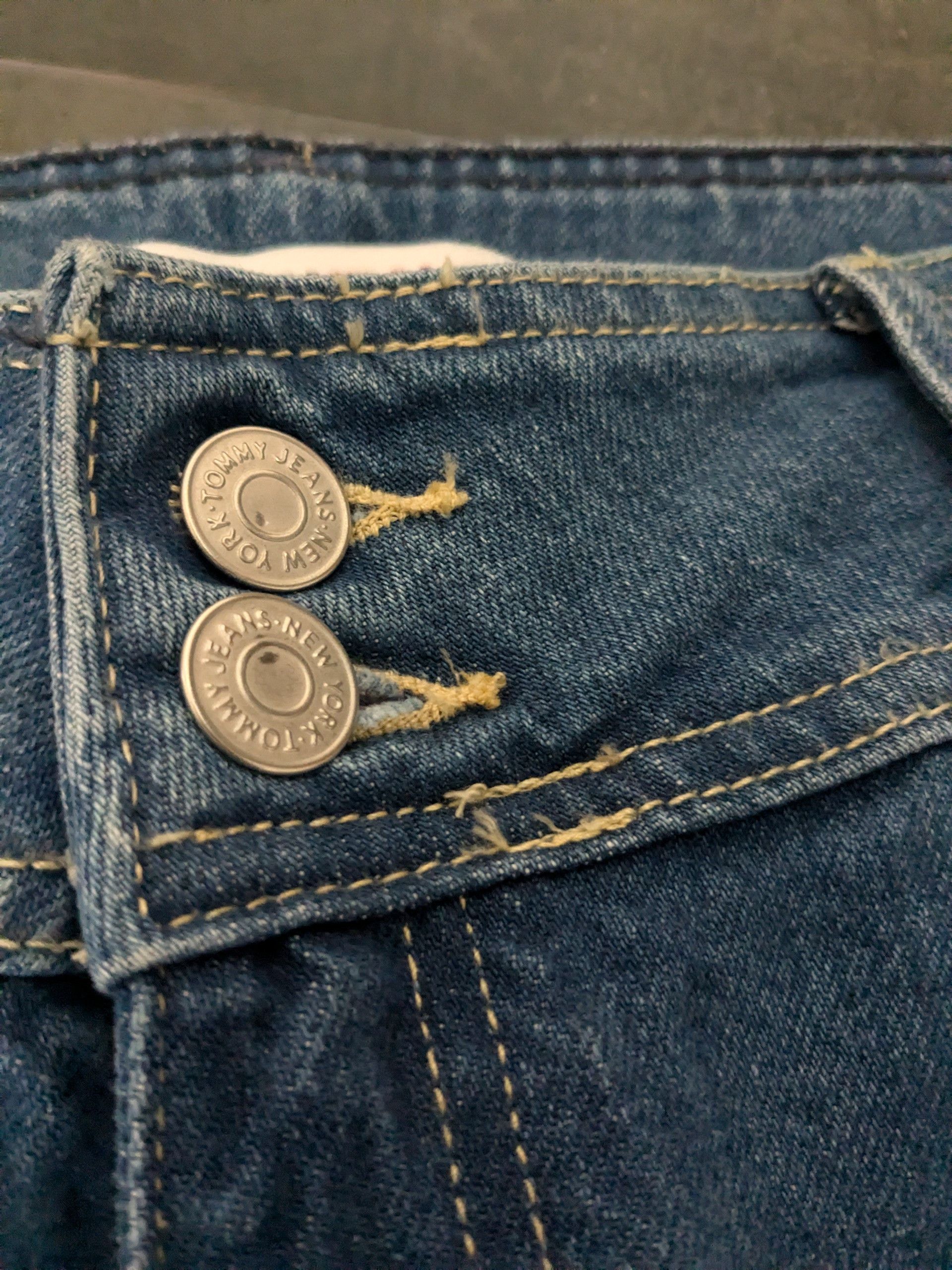Tommy Hilfiger × Tommy Jeans Tommy Jeans 31/32 Wide Flared Blue Jeans Baggy Denim Size 31" - 4 Thumbnail
