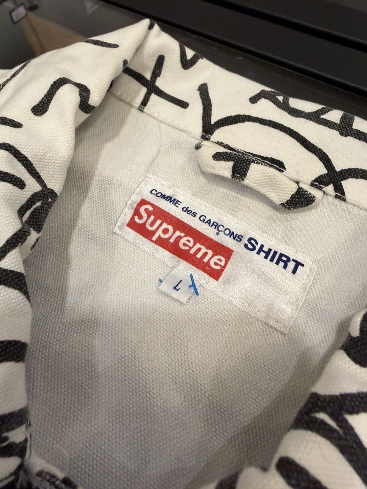 Comme des Garcons SHIRT × Supreme Supreme x CDG SHIRT Graffiti Canvas Chore Coat Size US L / EU 52-54 / 3 - 4 Thumbnail