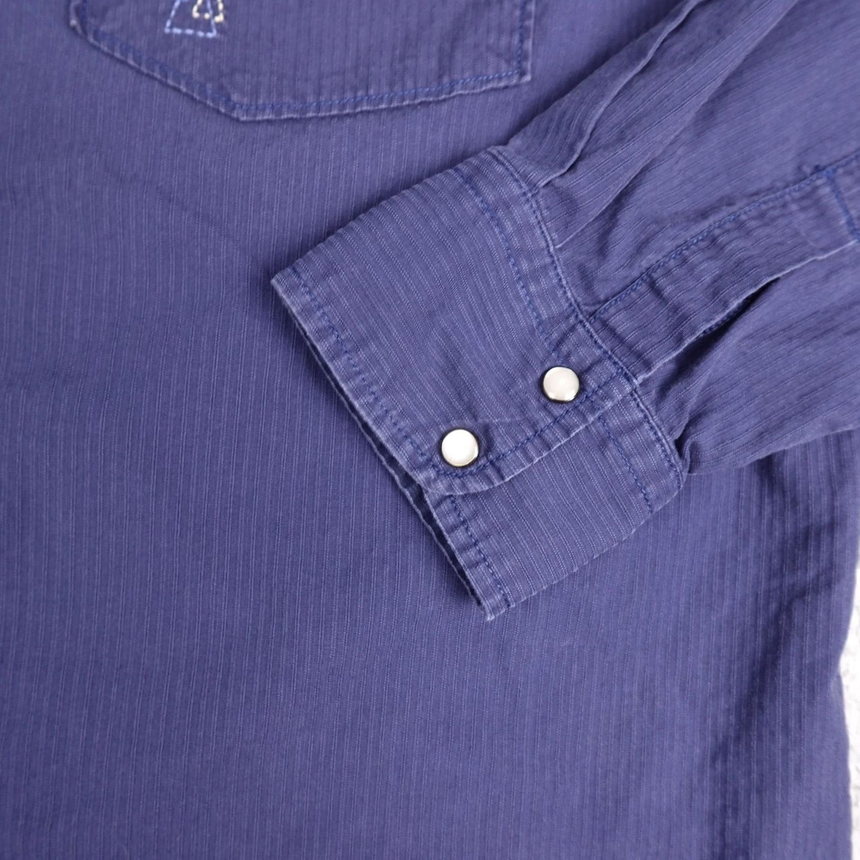 The North Face The North Face Shirt Mens XL Blue Snap Mountain Western Long Sleeve Embroidered Size US XL / EU 56 / 4 - 6 Thumbnail
