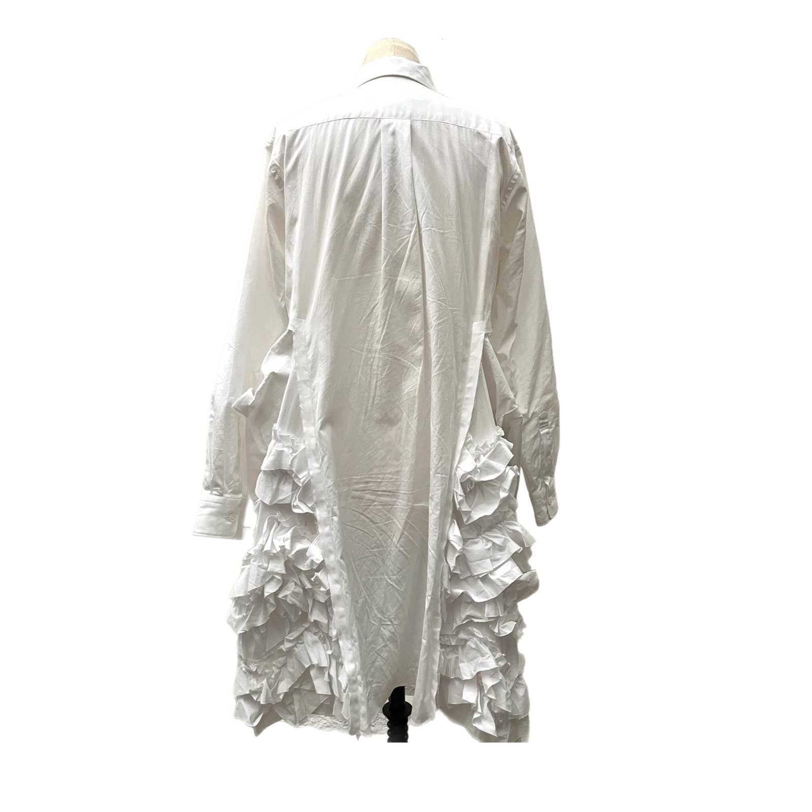 Comme Des Garcons Ruffled Bib Collar Mmidi Dress
