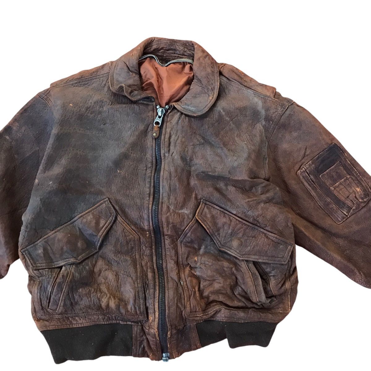 Other Vintage 70s military Leather Jacket Size US M / EU 48-50 / 2 - 5 Thumbnail