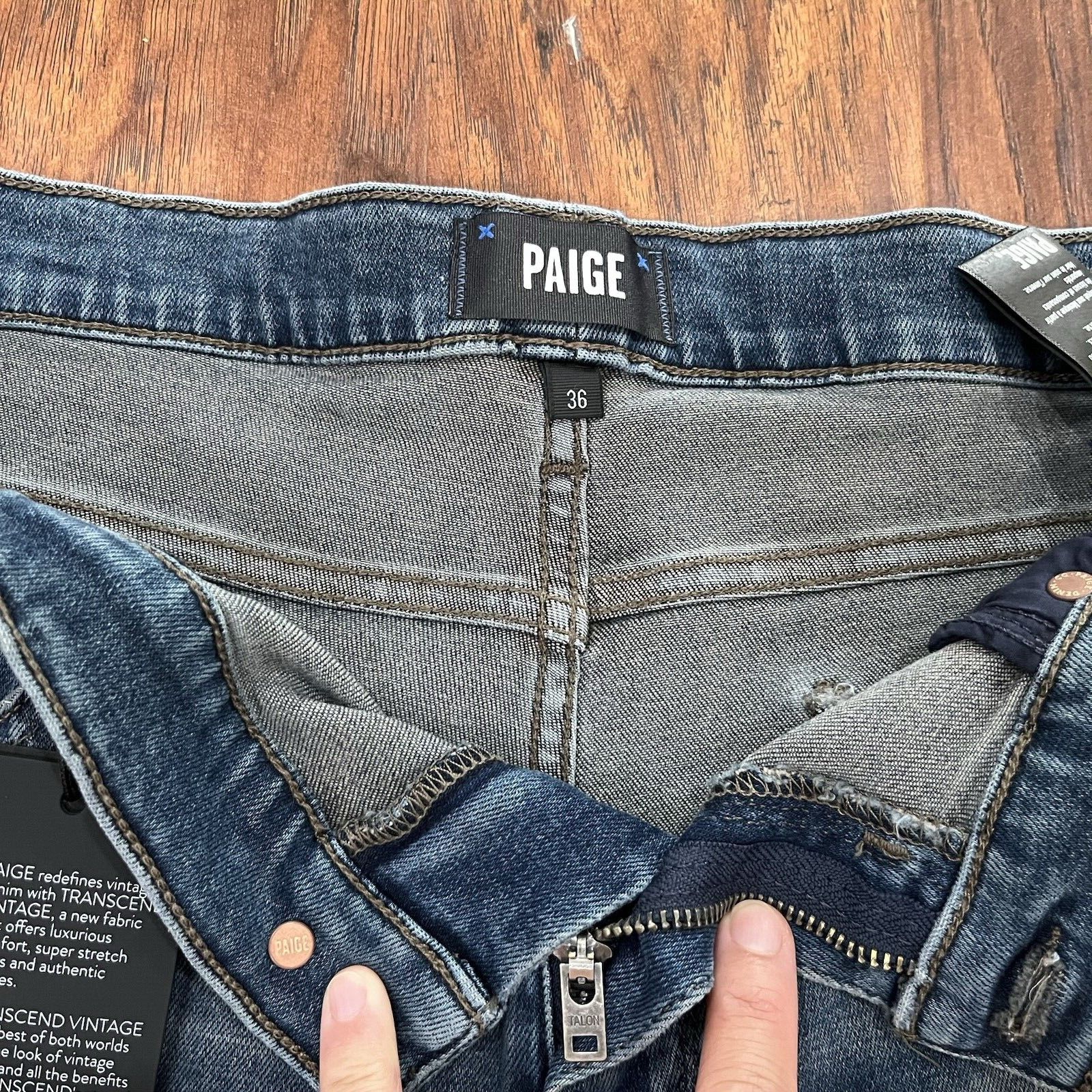 Paige Paige Jeans Men's Transcend Federal Slim Straight Size 36x32 Size US 36 / EU 52 - 5 Thumbnail