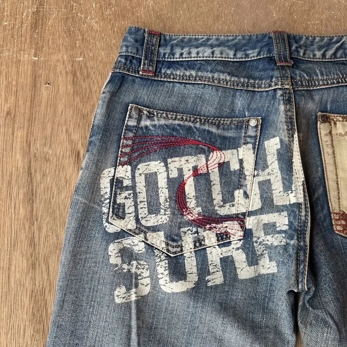 Gotcha STEALS💥VINTAGE GOTCHA SURF JEAN RIPPED VERY RARE DENIM PANT Size US 30 / EU 46 - 14 Thumbnail