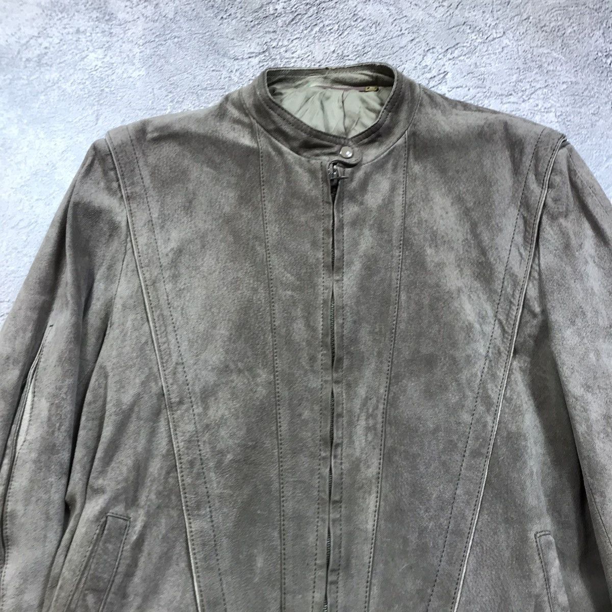 Vintage Vintage 90s Faded Suede Jacket Streetwear Grunge Slim Boxy L Size L / US 10 / IT 46 - 3 Thumbnail