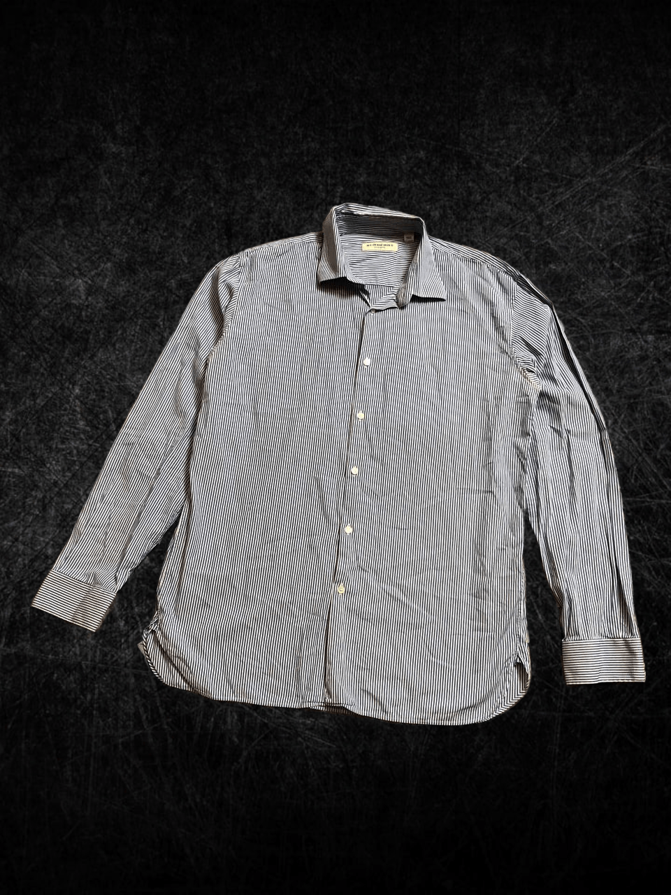 Burberry BURBERRY LONDON Mens Dress Shirt Blue Stripes Size US L / EU 52-54 / 3 - 1 Thumbnail