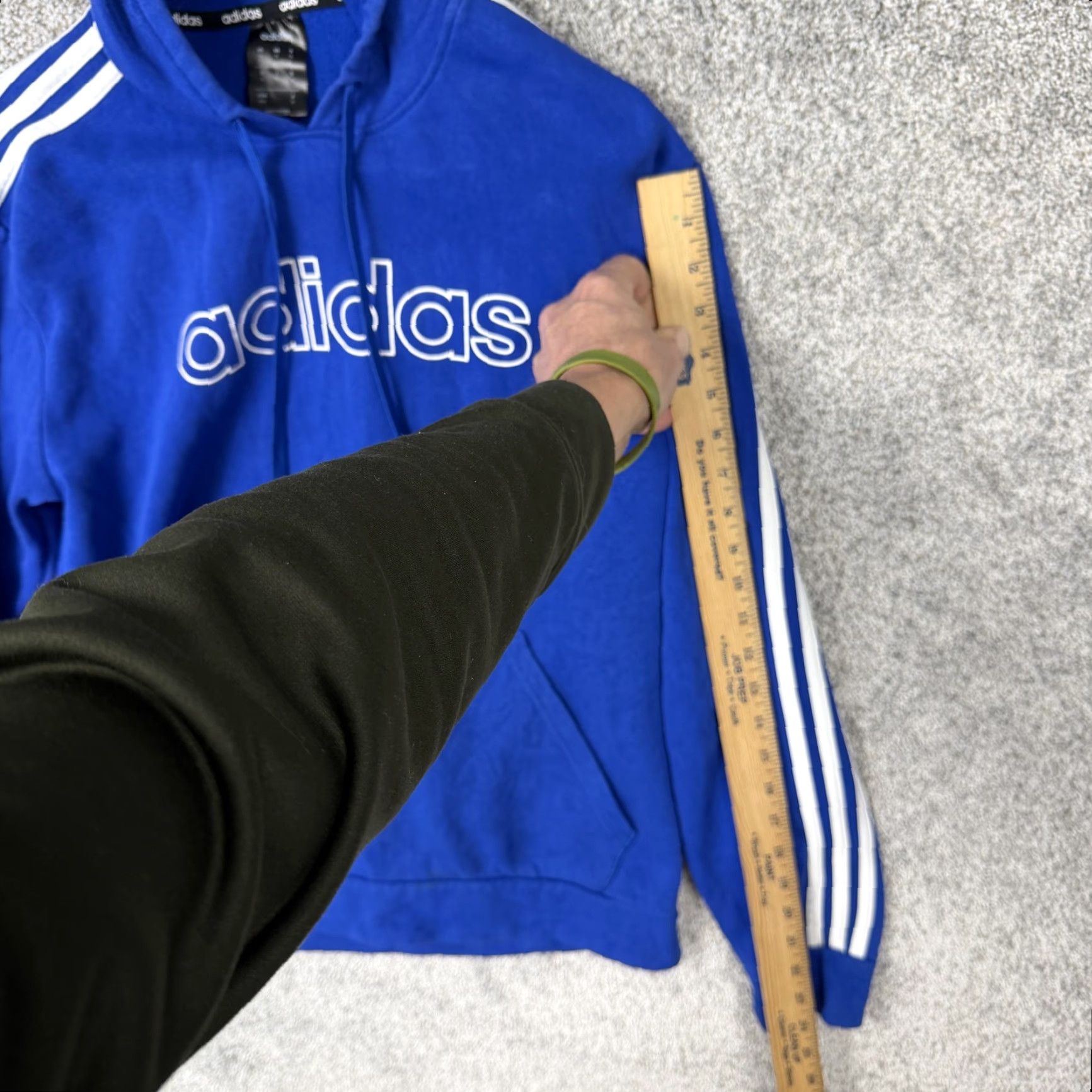 Adidas Adidas Hoodie Mens Medium Blue Pullover 3-Stripes Athletic Fleece Kangaroo Pocket Sweatshirt Mens M Blue Size US M / EU 48-50 / 2 - 3 Thumbnail