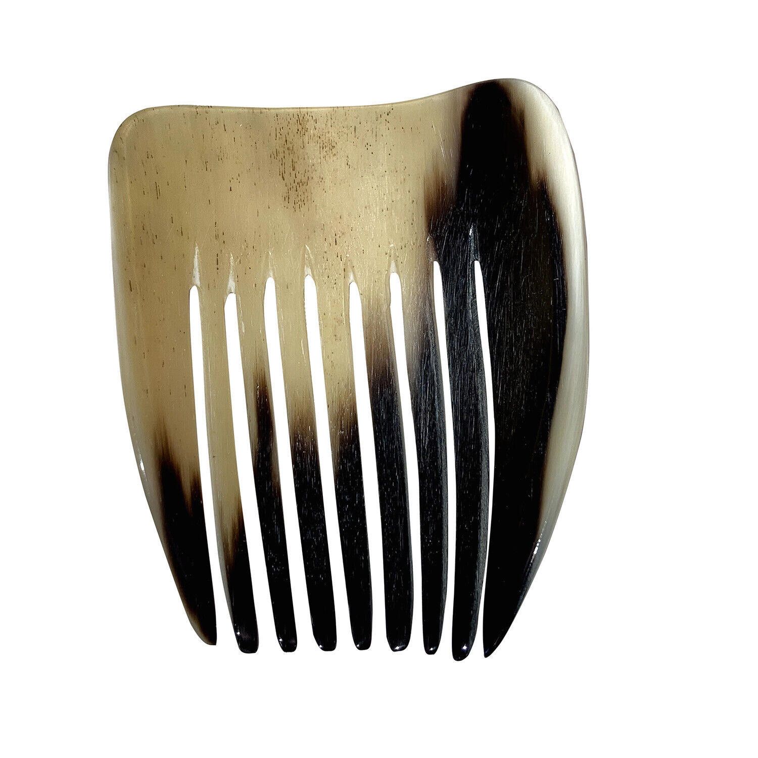 Designer Mexican White and Black Cow Horn Decorative Hair Comb Size ONE SIZE - 4 Thumbnail