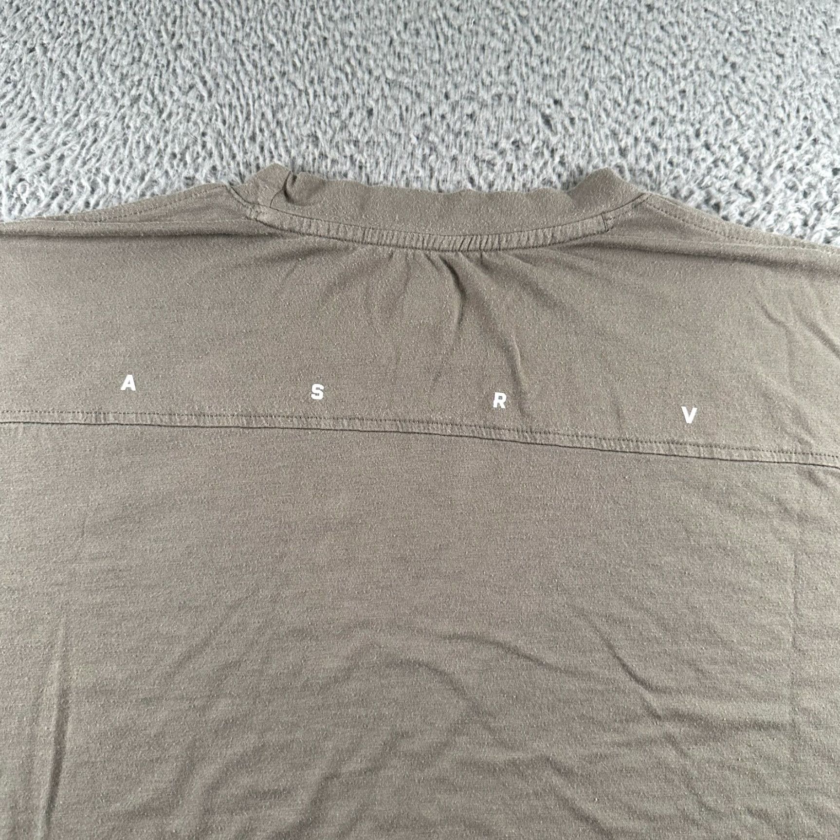 ASRV ASRV T-Shirt Mens M Olive Crewneck Back Oversized Side Split DSG-0824 Tag Size US M / EU 48-50 / 2 - 5 Thumbnail