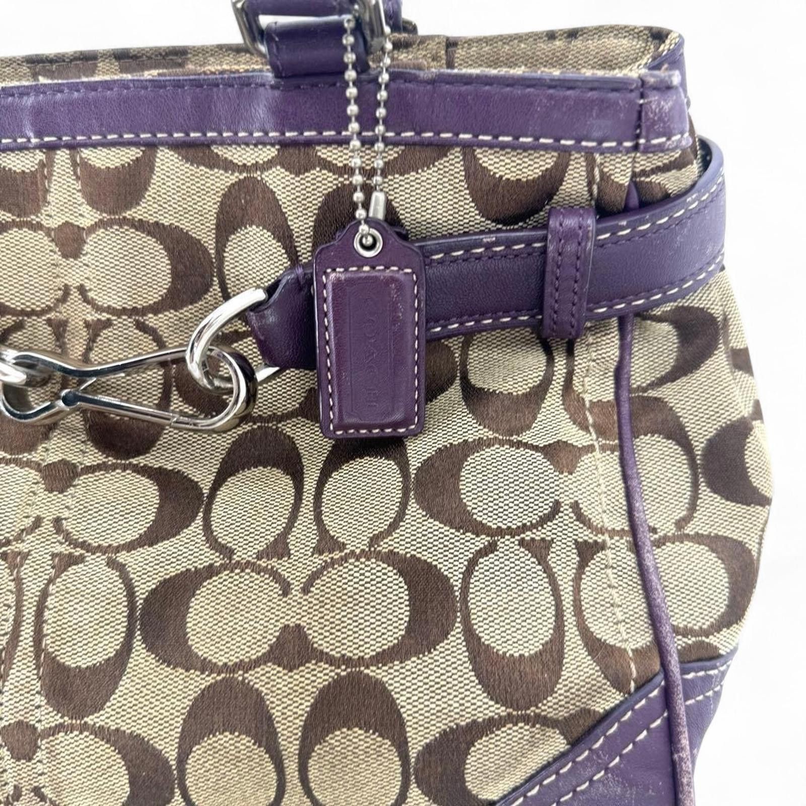 Coach Coach - Signature Canvas Leather Handbag Size ONE SIZE - 3 Thumbnail