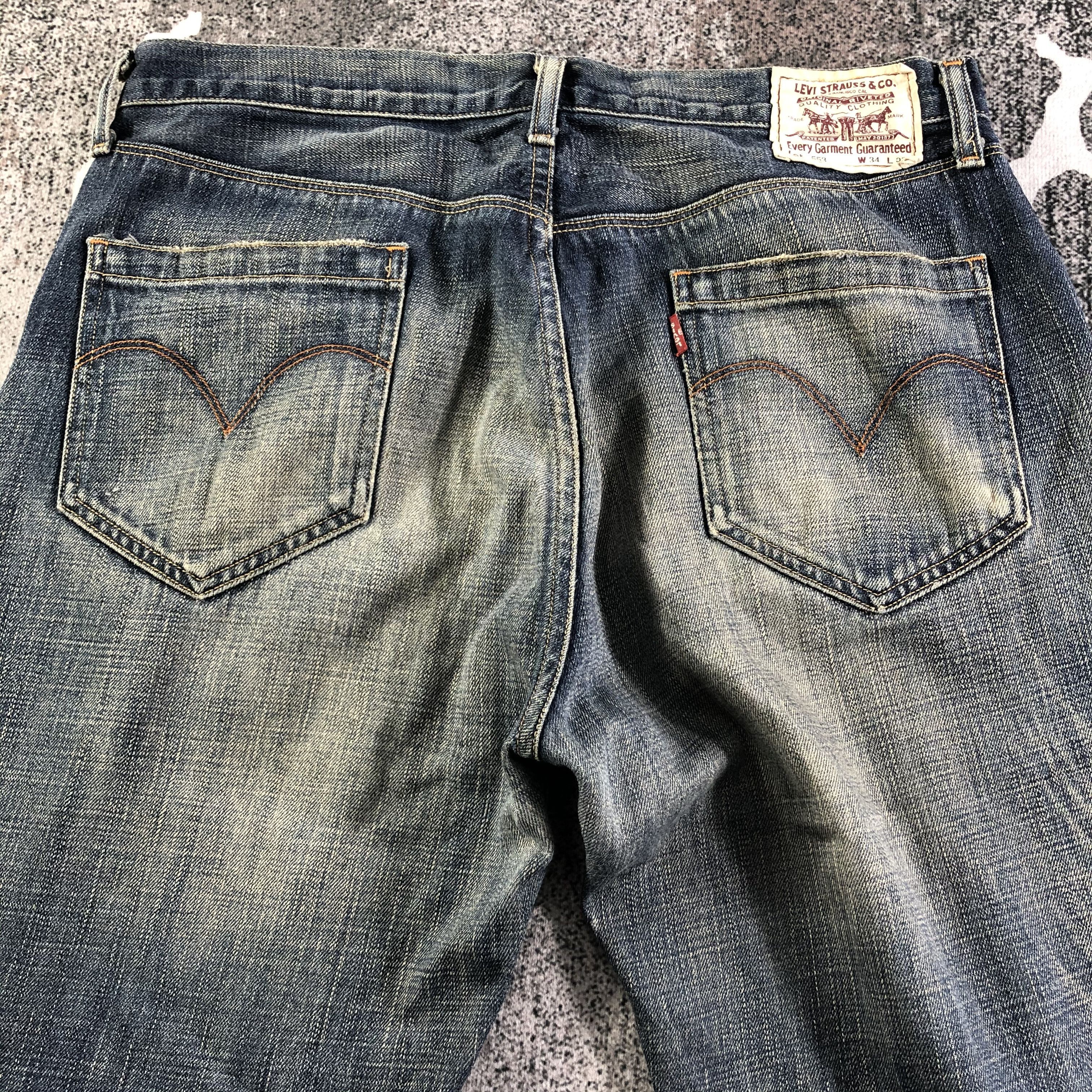Levi's Vintage Levis 553 Jeans Rusty Blue Baggy Denim KJ2755 Size US 34 / EU 50 - 4 Thumbnail