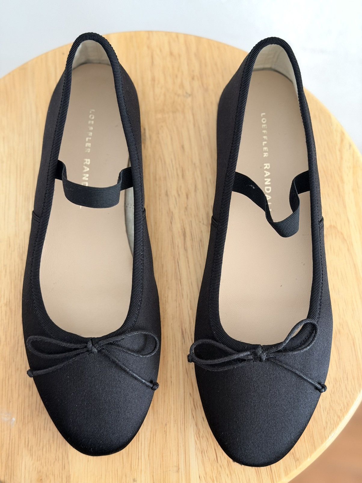 Loeffler Randall Satin Ballet Flats in Black, Women's (Size 7.5) — image 5 of 5