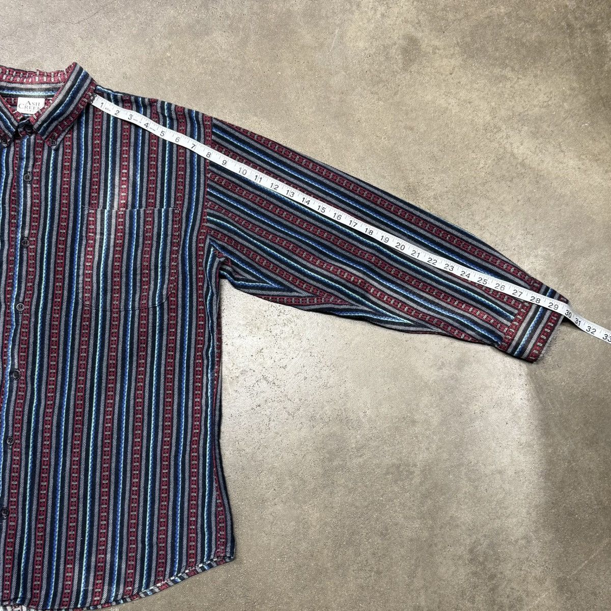 Vintage Vintage Ash Creek Trading Distressed Striped Heavy Flannel Size US L / EU 52-54 / 3 - 7 Thumbnail