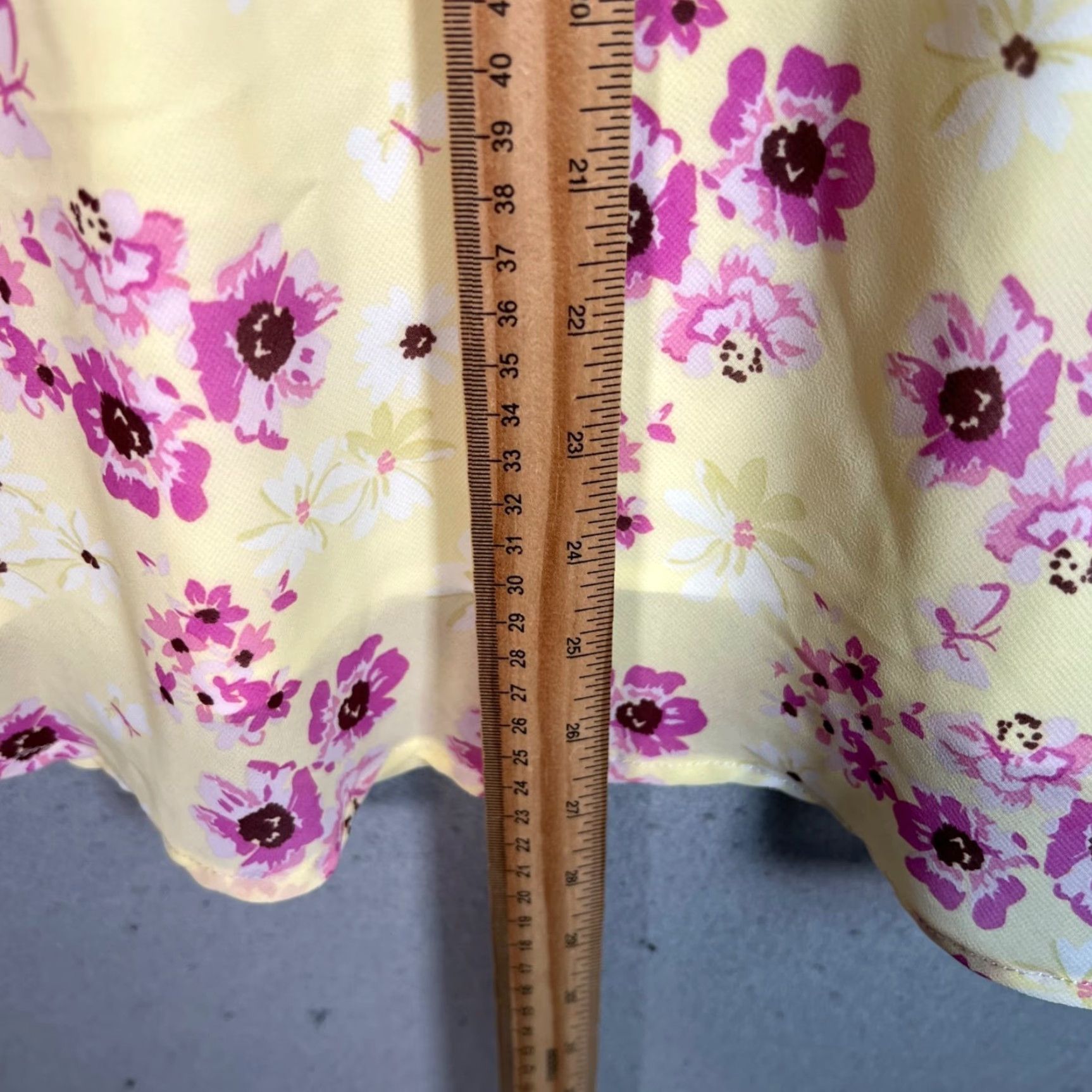 PRINCESS POLLY VINTAGE Princess Polly Womens Yellow Floral Sleeveless V-Neck Tie-Back Mini Dress Size M / US 6-8 / IT 42-44 - 6 Thumbnail