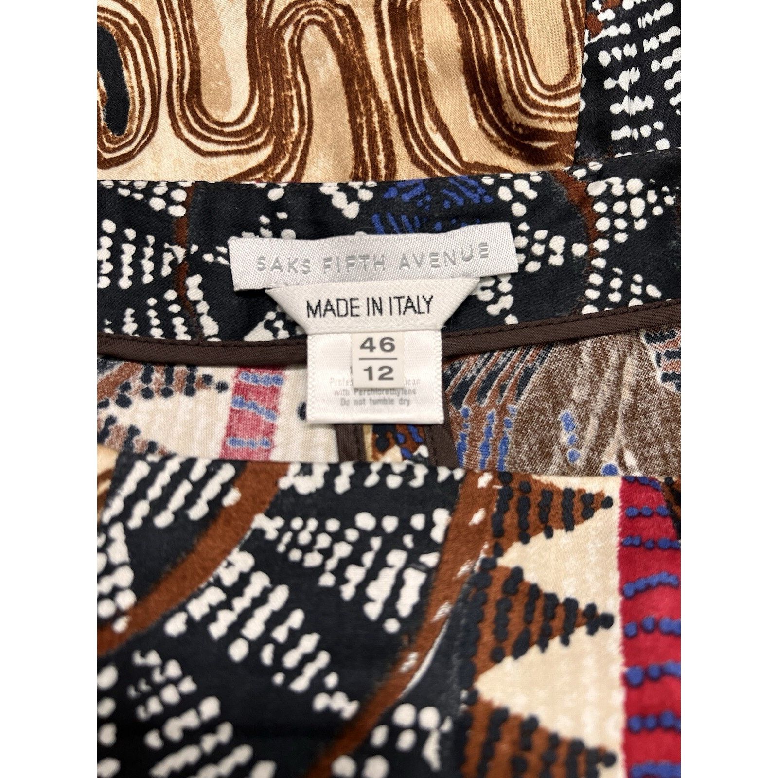 Saks Fifth Avenue SAKS FIFTH AVE (12) Tribal Ethnic Straight Leg Capri Pant Size 34" / US 12 / IT 48 - 4 Thumbnail