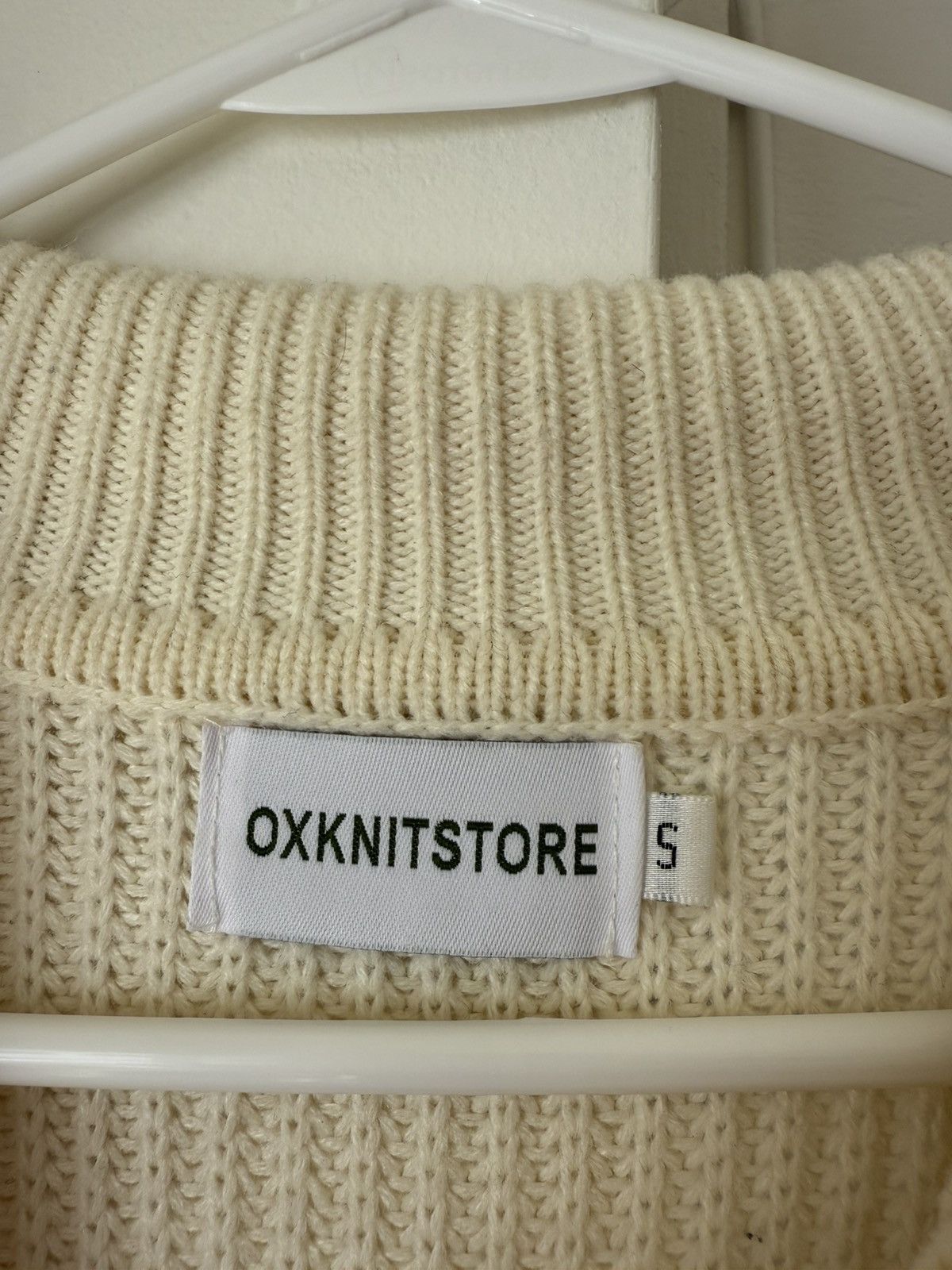 Vintage Cream Thick Knit Cotton Collared Sweater Size US S / EU 44-46 / 1 - 5 Thumbnail