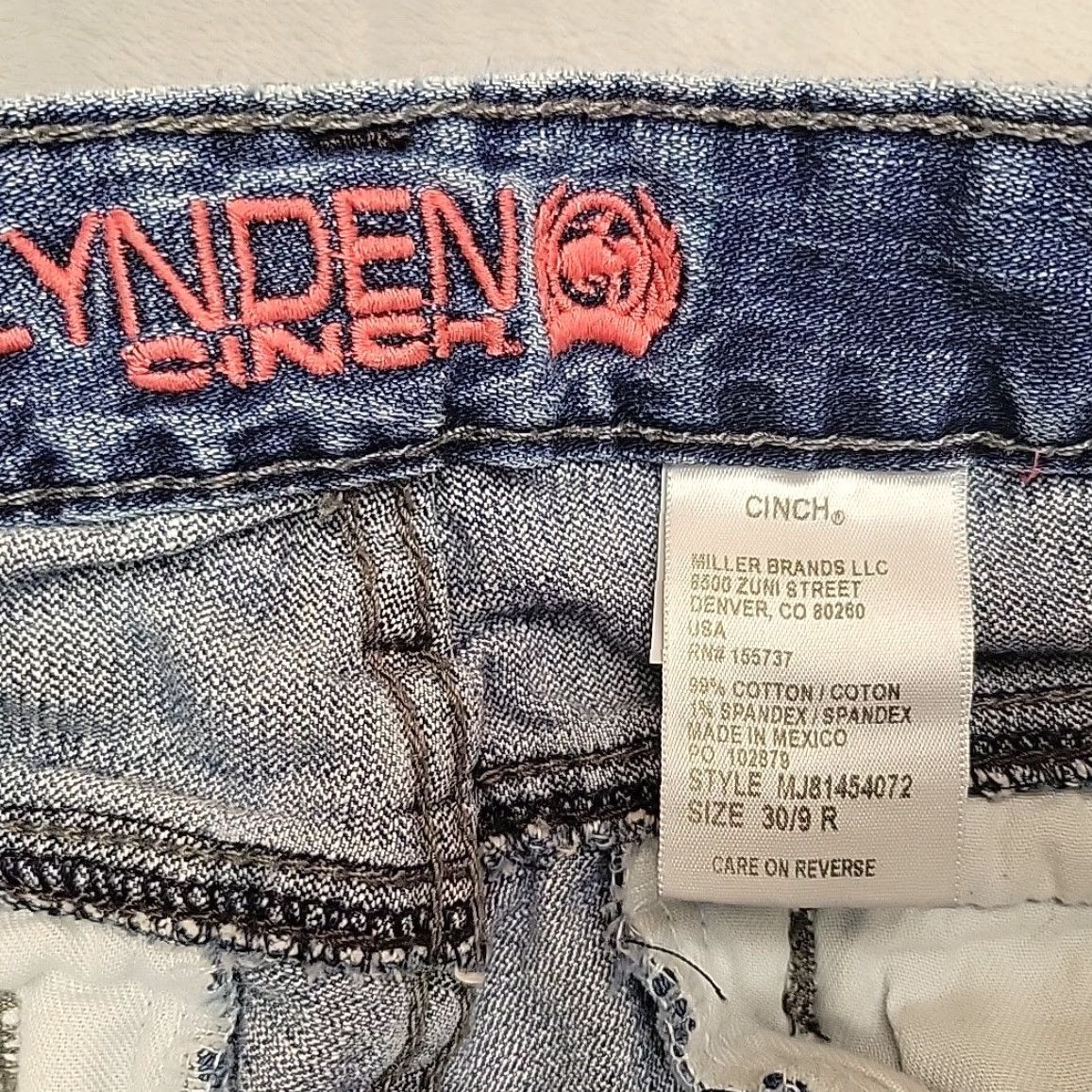 Denime Cinch Jeans Womens 30 Bootcut Denim Lynden Wide Leg Blue 30/9 R Regular Medium Wash USA Western Cowboy Jeans Womens Mens Girls 0 Size 30" / US 8 / IT 44 - 5 Thumbnail