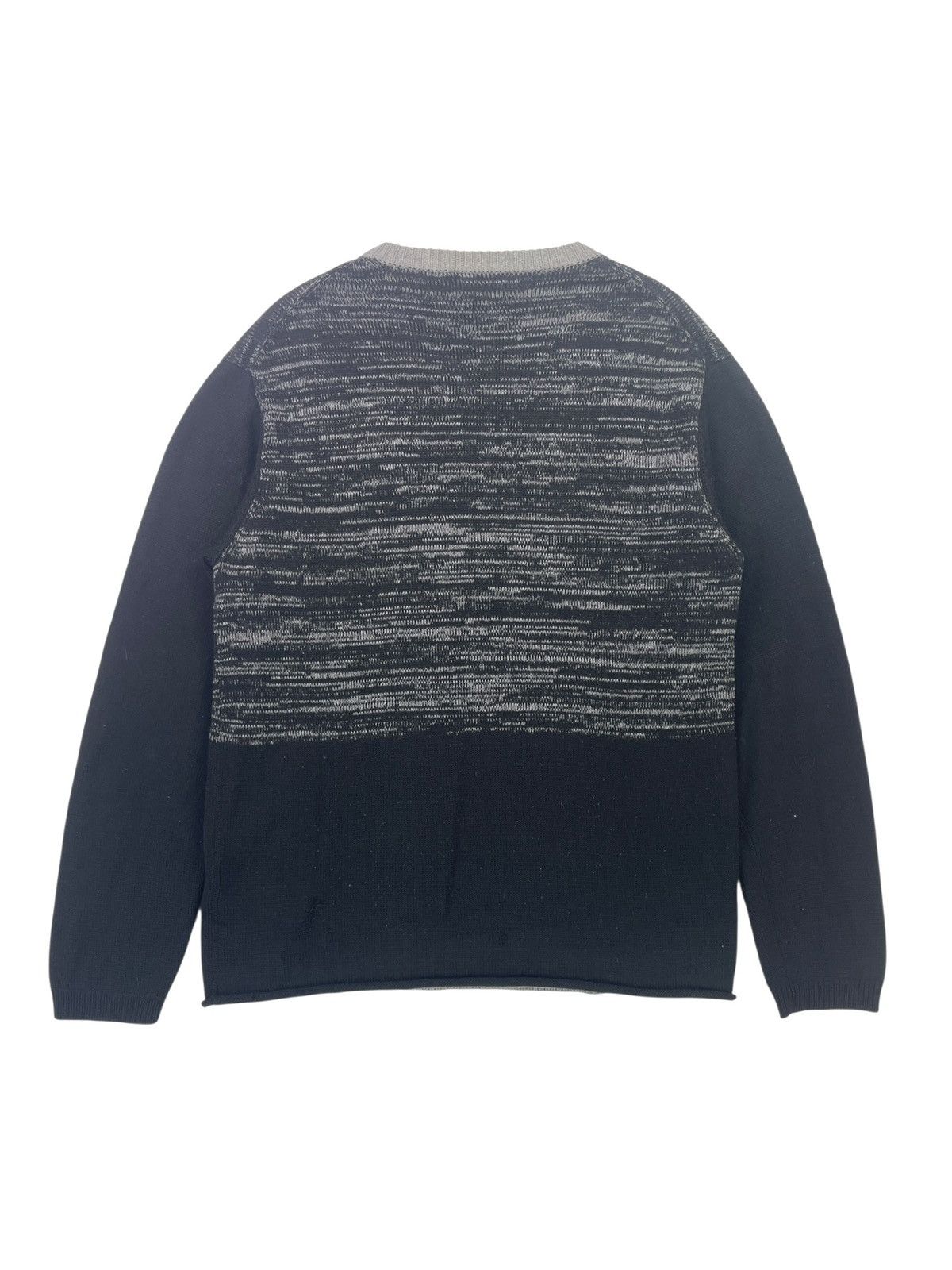 Y's for Men 1990's Distressed Double Layer Knit Sweatshirt Sweater Size US L / EU 52-54 / 3 - 2 Thumbnail