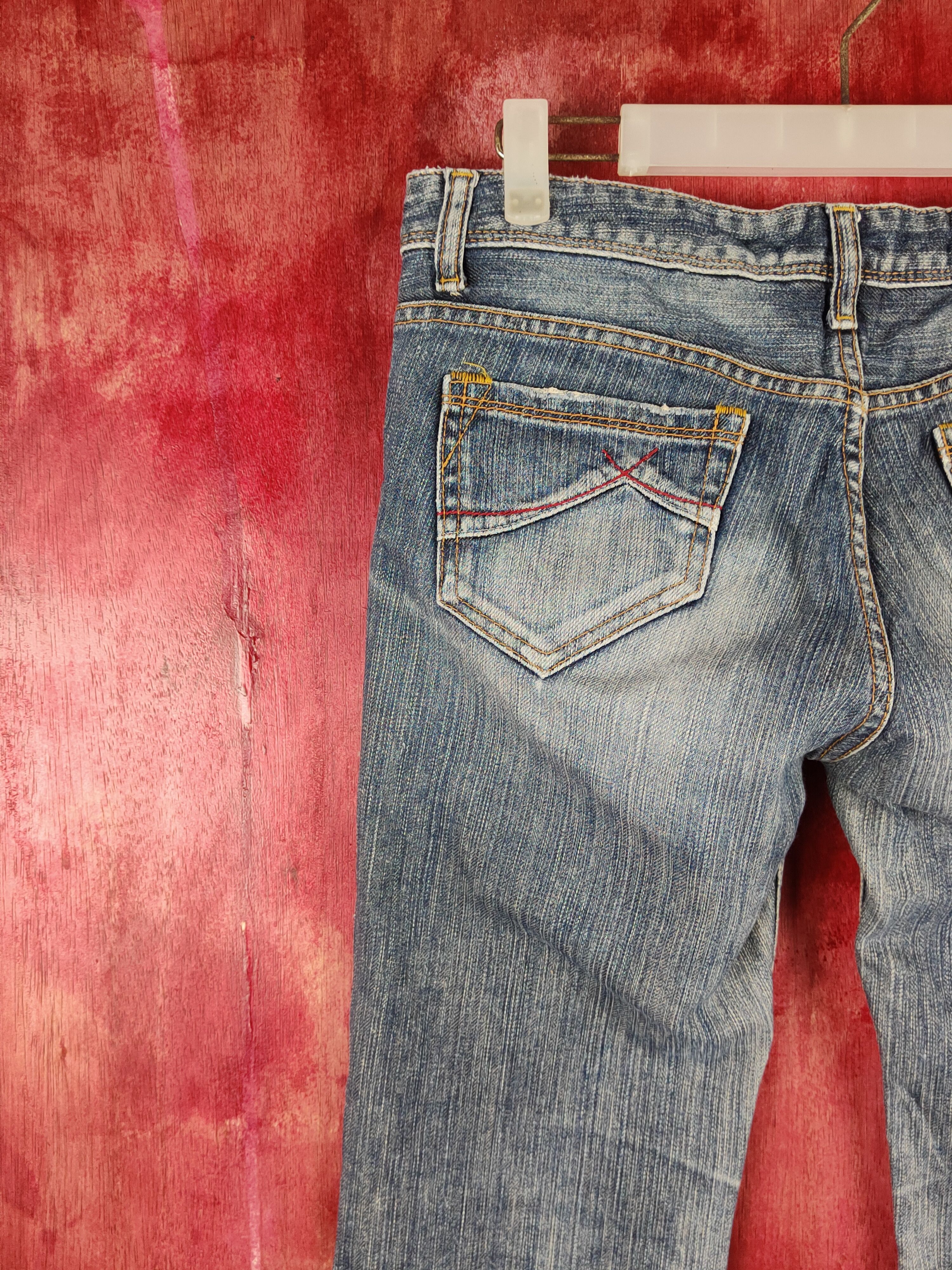 Japanese Brand Sweet Camel Blue Distressed Ripped Jeans #S2208 Size 31" - 8 Thumbnail