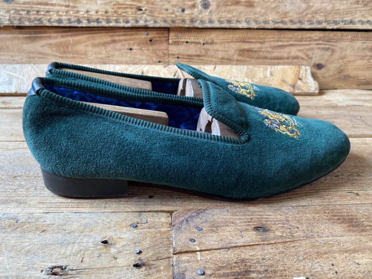 Crockett & Jones Crockett and jones slip slippers green loafer uk sz10.5 Size US 11 / EU 44 - 4 Thumbnail