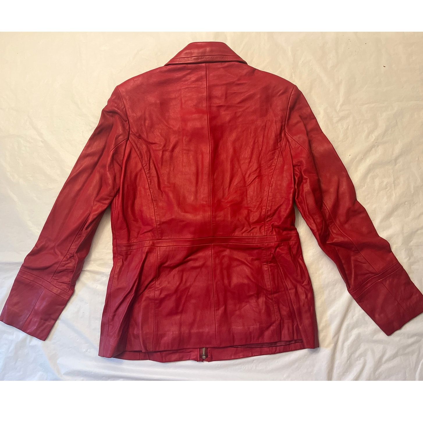 Other Vintage 80s AVANTI Leather Red Leather Jacket - Size: M Size M / US 6-8 / IT 42-44 - 2 Thumbnail