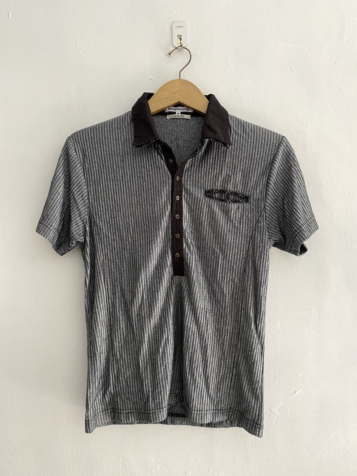 If Six Was Nine × Japanese Brand × Le Grande Bleu (L.G.B.) Smantic design double colars poloshirt Size US L / EU 52-54 / 3 - 1 Thumbnail