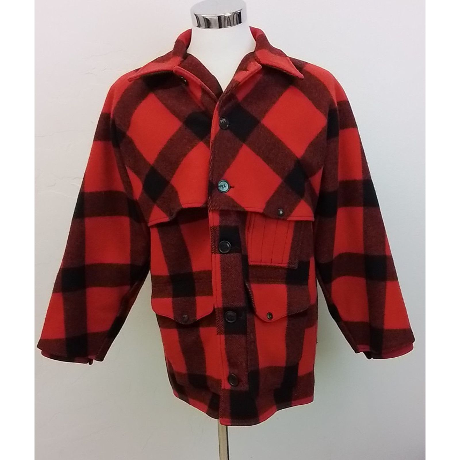 Filson C.C. Filson Mackinaw Jacket Men's XL (44) Red Buffalo Plaid Size US XL / EU 56 / 4 - 2 Thumbnail