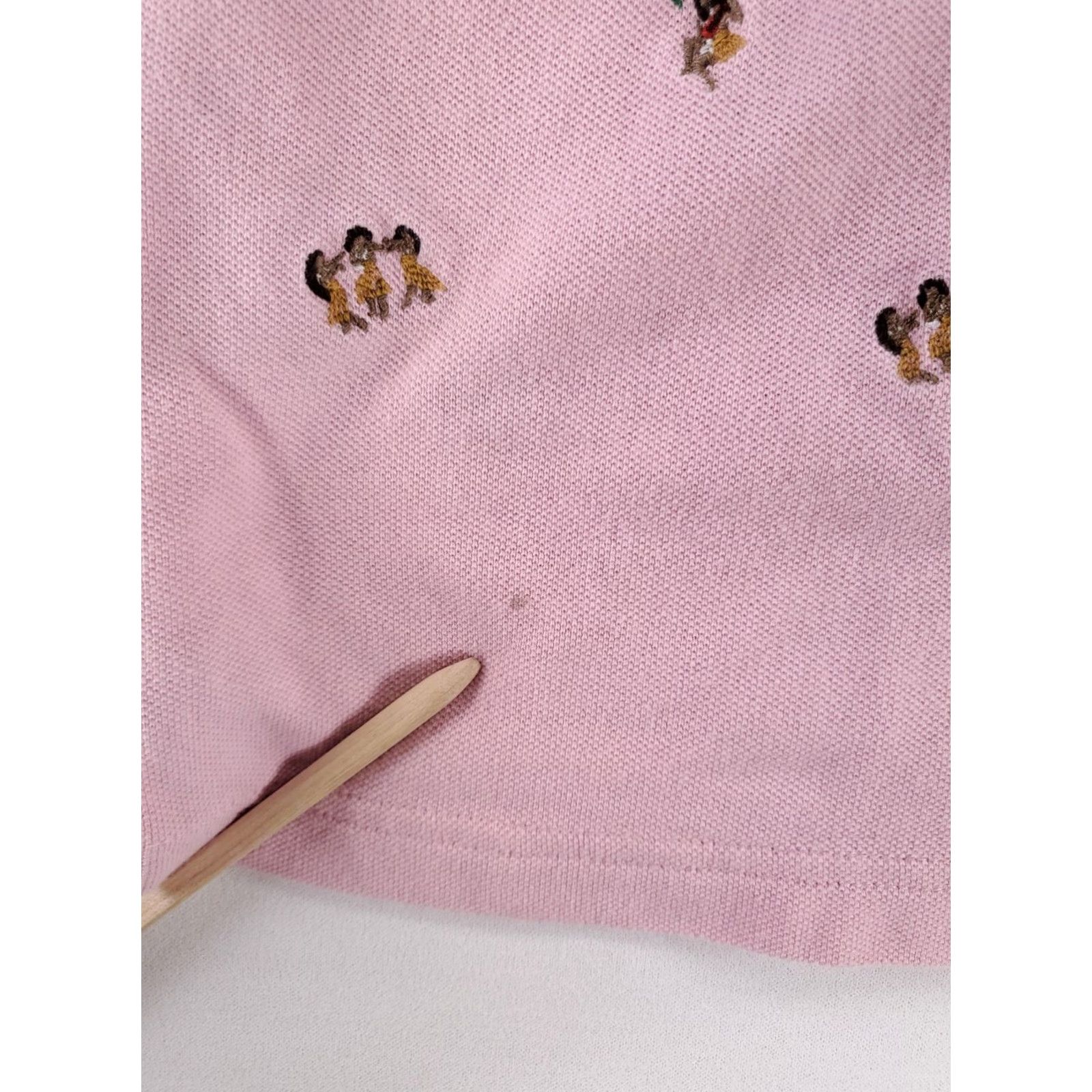 J.Crew J.CREW Polo Shirt Mens M Pink All Over Embroidered Hula Girls Oarsman Size US M / EU 48-50 / 2 - 4 Thumbnail