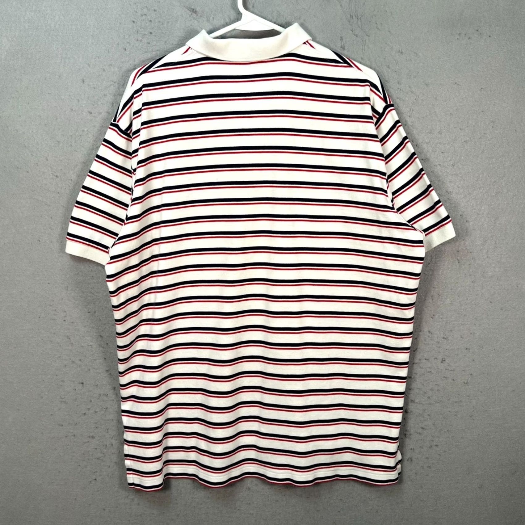 Polo Ralph Lauren Polo Ralph Lauren Mens XL Striped Polo Shirt Red / White / Blue Short Sleeve Shirt Mens XL White Polo Ralph Lauren Size US XL / EU 56 / 4 - 2 Thumbnail