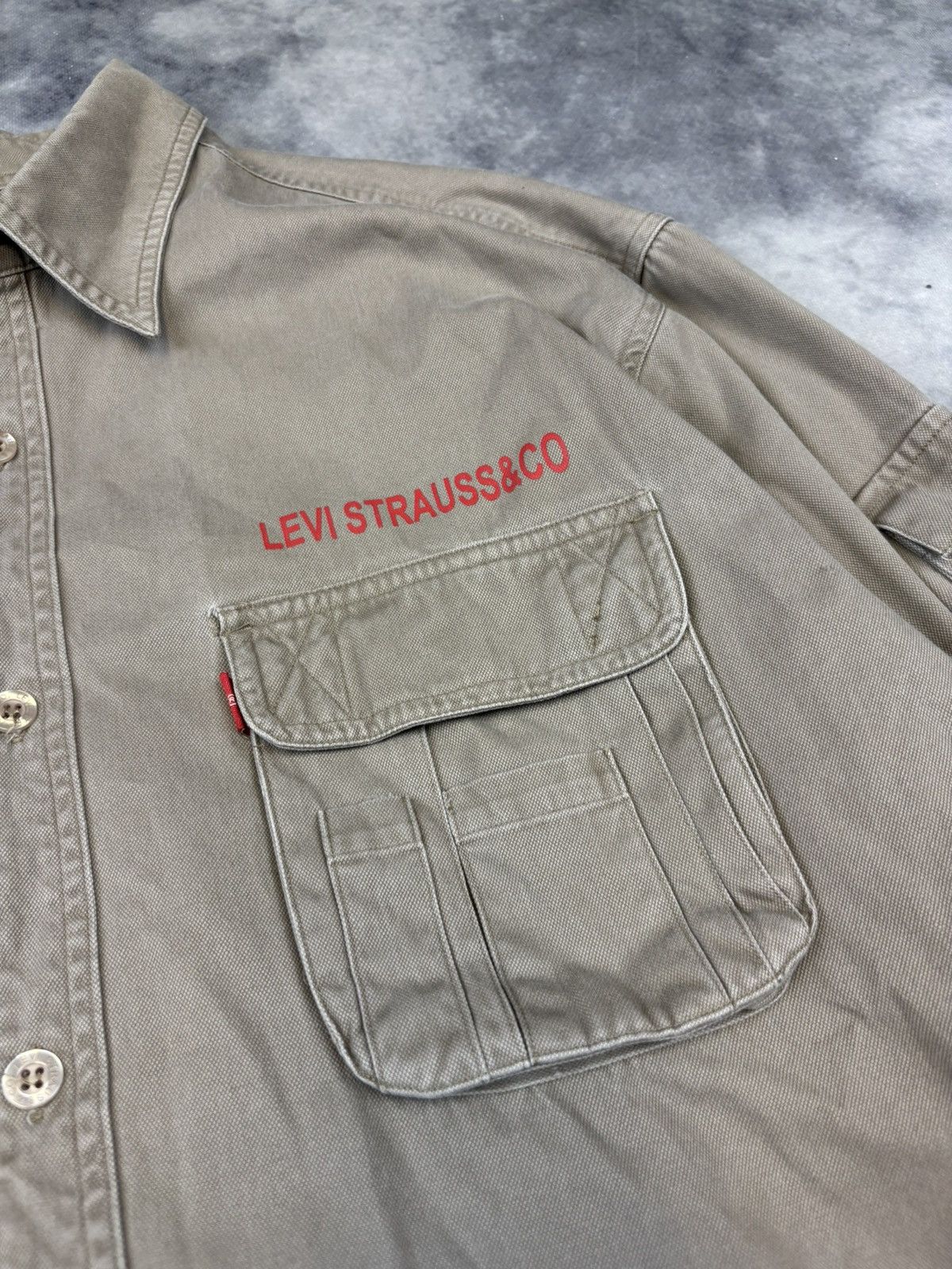 Levi's × Vintage Vintage Levis 2005 Shirt Jacket Workwear Oversize Streetwear Size US XL / EU 56 / 4 - 3 Thumbnail