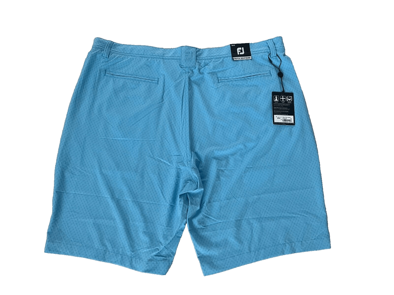 Footjoy FootJoy 28520 Tonal Print Golf Shorts True Blue ( 36 ) Size US 36 / EU 52 - 3 Thumbnail