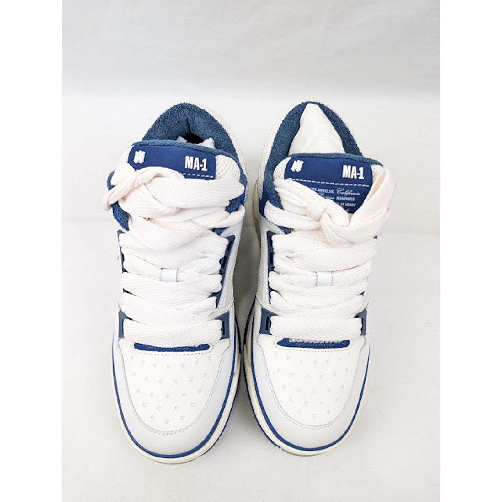 Amiri o1rshd1 Q:3 / MA-1 Low-Top Sneakers in Navy / White Size US 12 / EU 45 - 15 Thumbnail