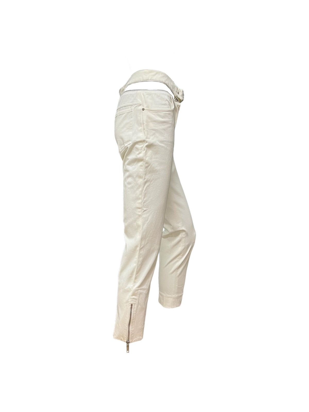 Celine CELINE Zip Detail Cropped Straight Leg Pants Size 26" / US 2 / IT 38 - 3 Thumbnail