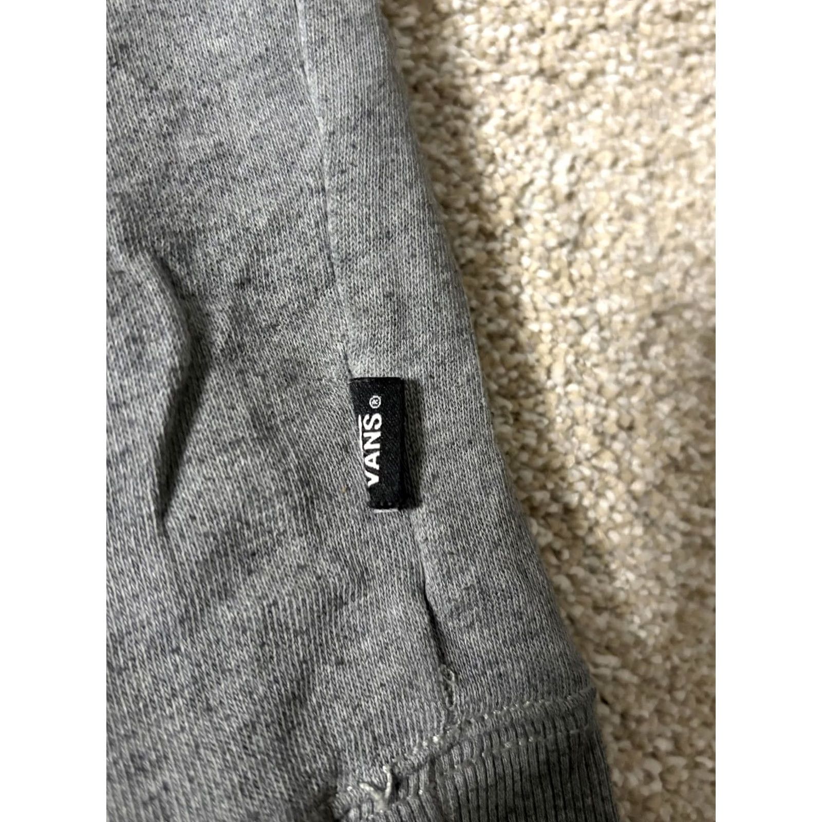 Vans VANS Hoodie Mens M Gray Logo Graphic Fleece Pullover Sweatshirt Skateboarding Size US M / EU 48-50 / 2 - 4 Thumbnail
