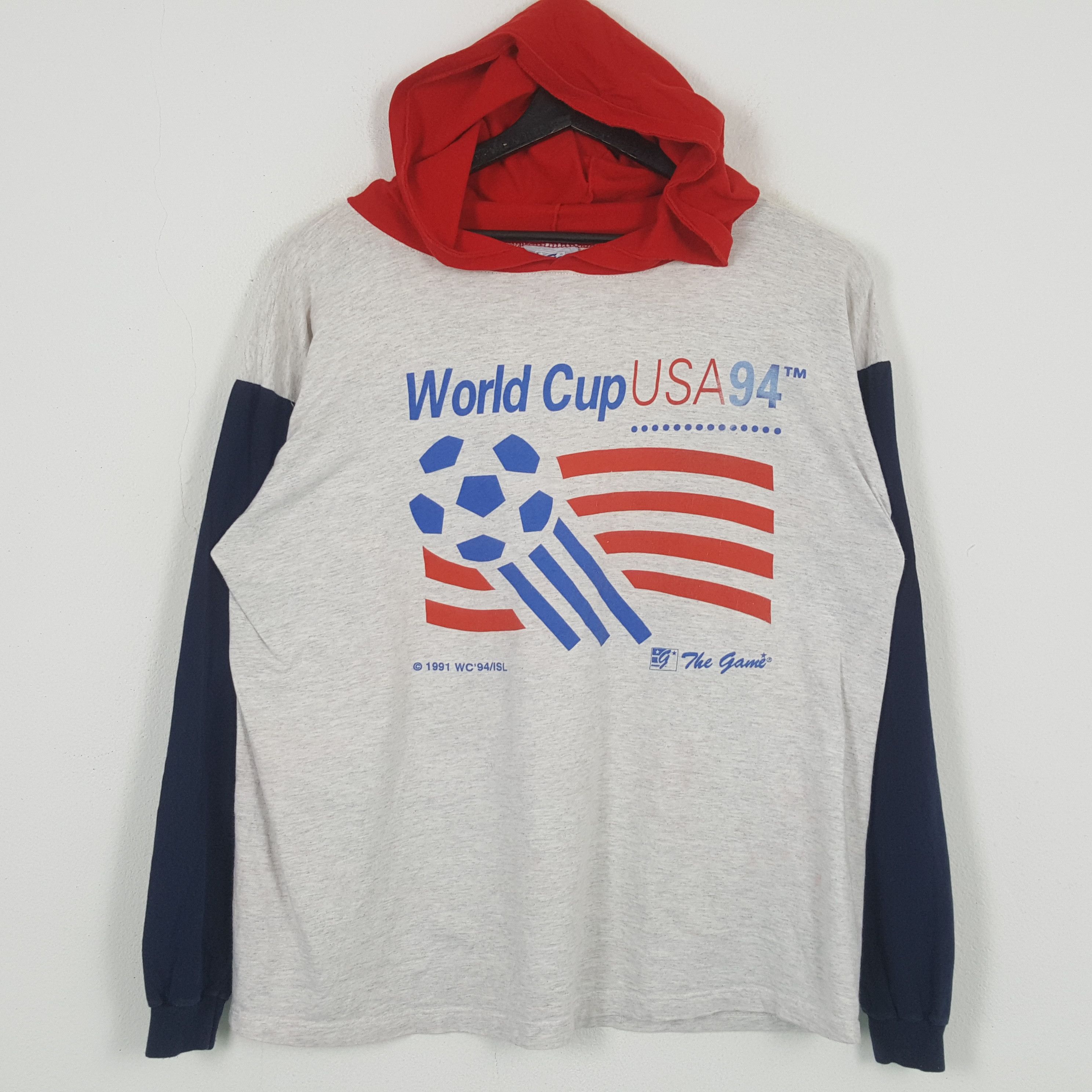 Vintage WORLD CUP USA 1994 Vintage Hoodies C285N18 Size US XL / EU 56 / 4 - 1 Thumbnail