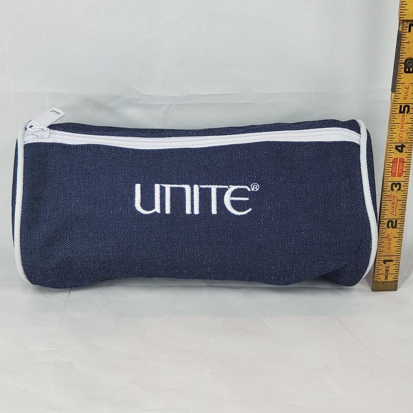 Other Unite Denim Barrel Cosmetic Bag Blue Zip Travel Case 8 Inch Size ONE SIZE - 6 Thumbnail
