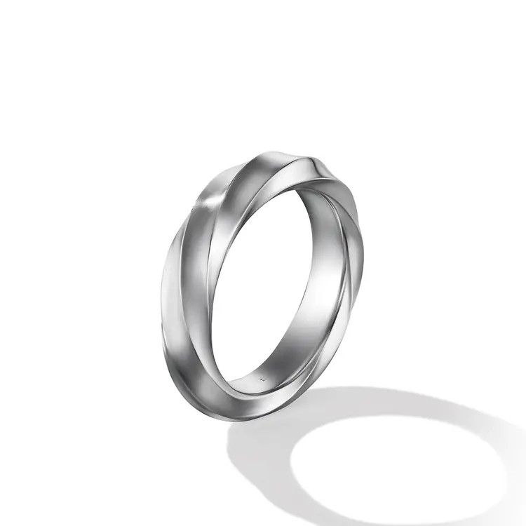 David Yurman o1w1db10526 R17390 / Size 10 /Cable Edge Band Ring in Silver Size ONE SIZE - 3 Thumbnail