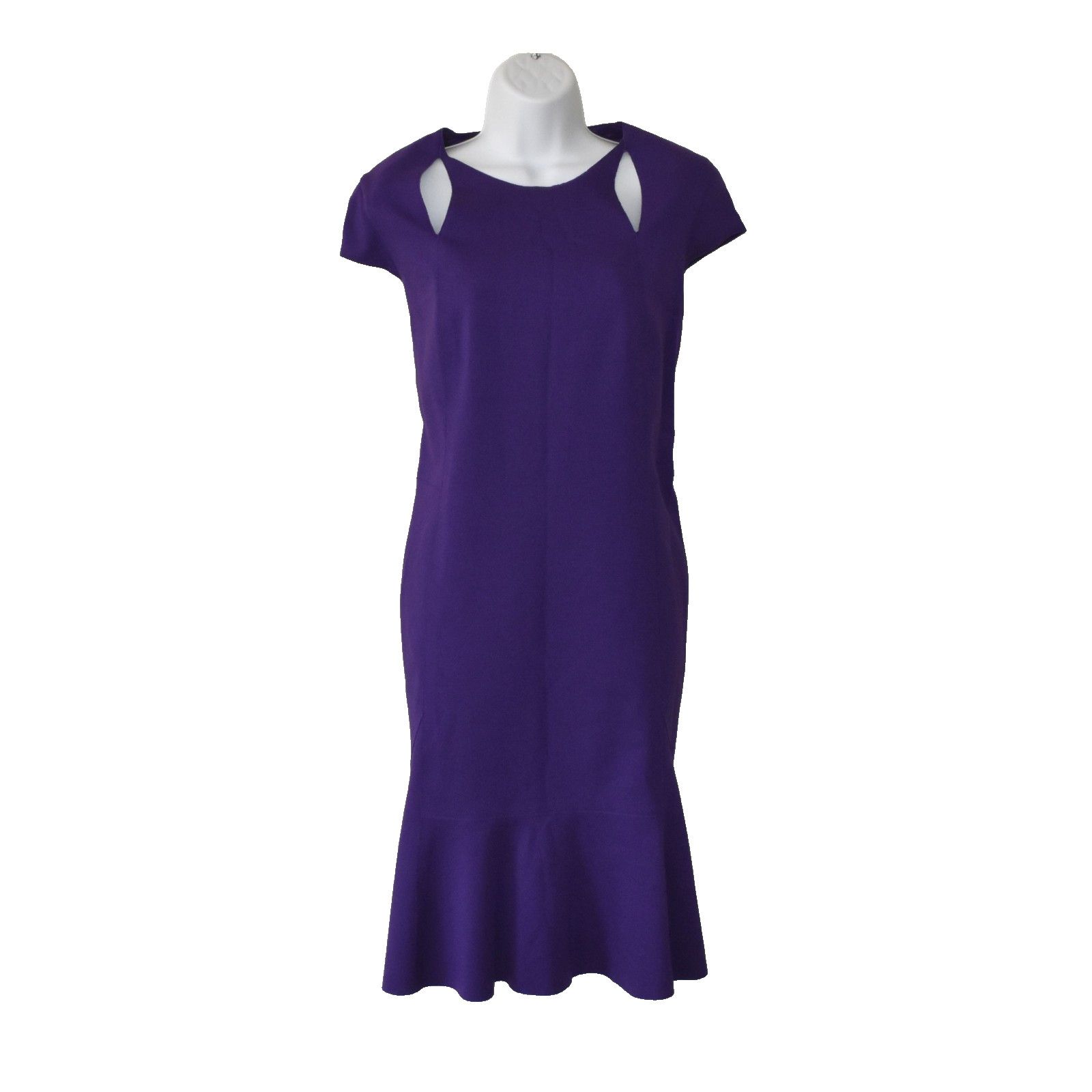 Akris AKRIS PUNTO Purple Jersey Cutout Sheath Dress Size US 14 Size XL / US 12-14 / IT 48-50 - 2 Thumbnail