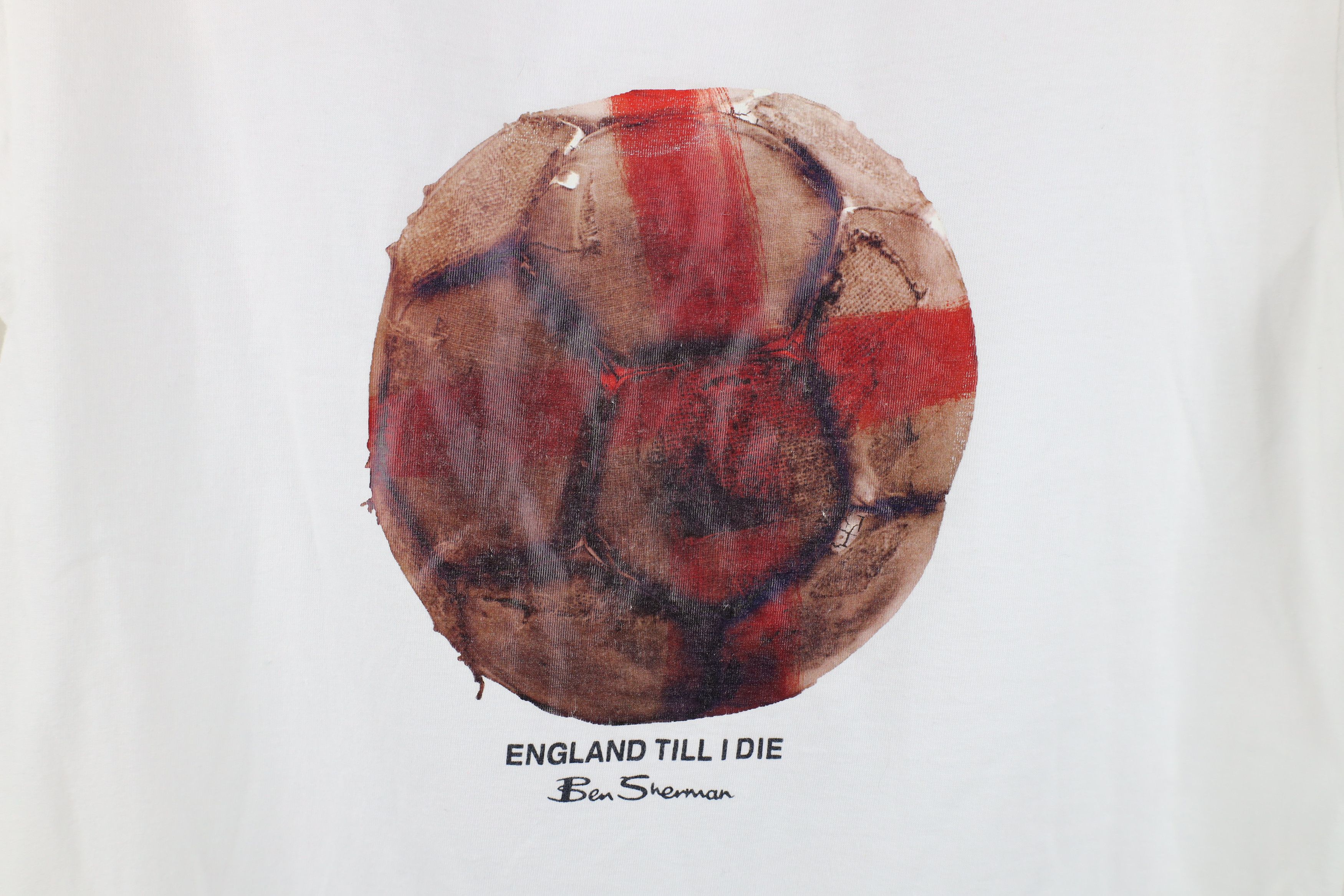 Ben Sherman Ben Sherman Football Futbol England Till I Die T-Shirt White Size US M / EU 48-50 / 2 - 4 Thumbnail
