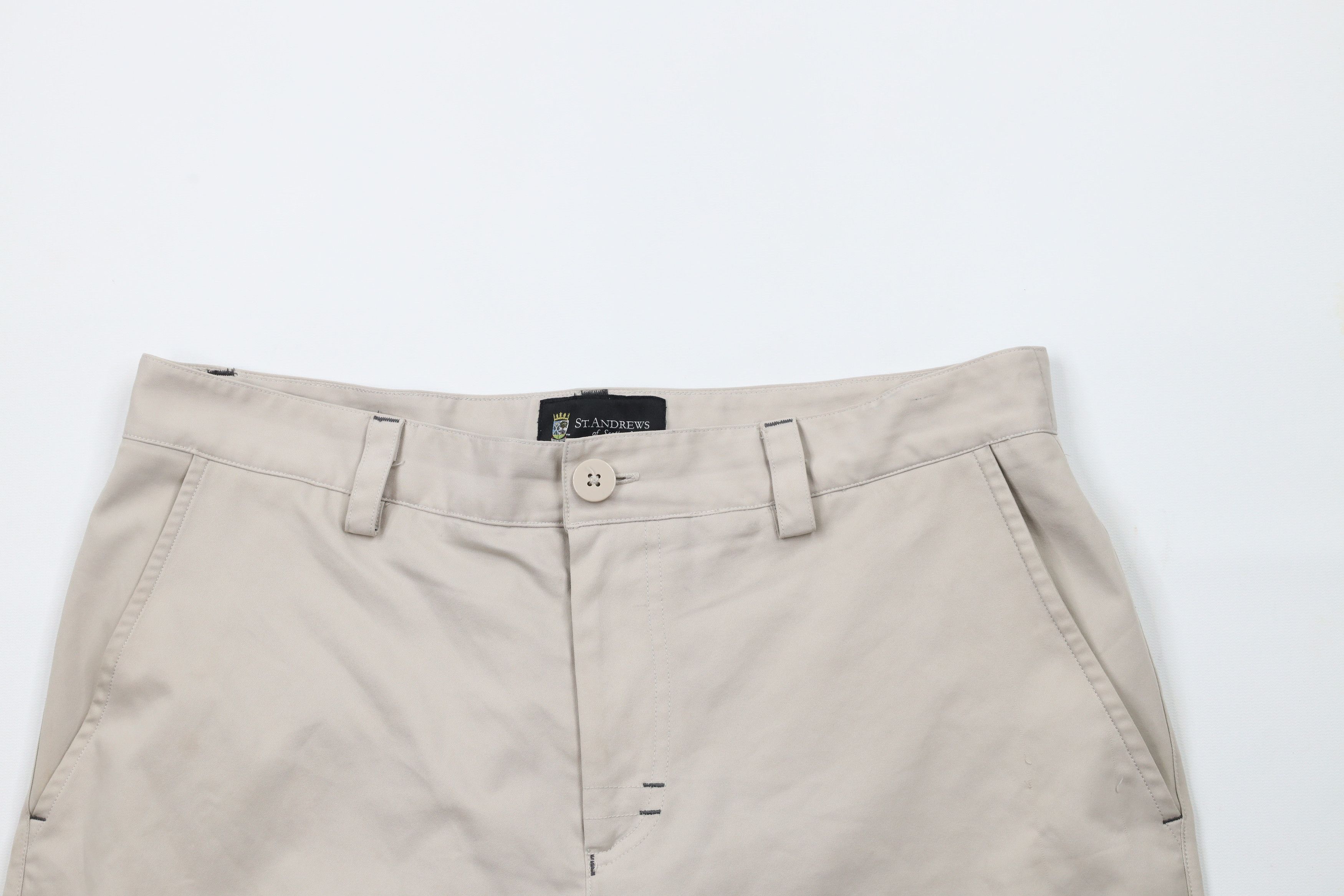 Vintage St Andrews of Scotland Course Golfing Chino Shorts Beige Size US 34 / EU 50 - 6 Thumbnail