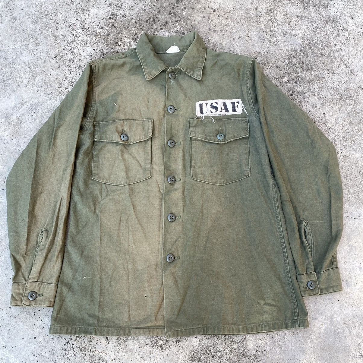 Vintage Sateen OG 107 Air Force Big Logo Button Up Size US M / EU 48-50 / 2 - 3 Thumbnail
